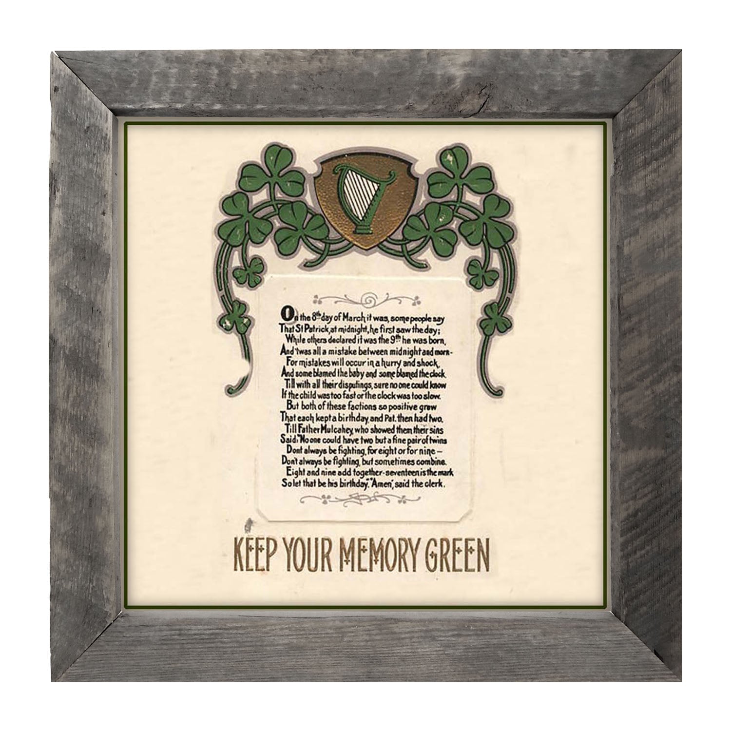 St. Patrick's Day Memories - Framed art