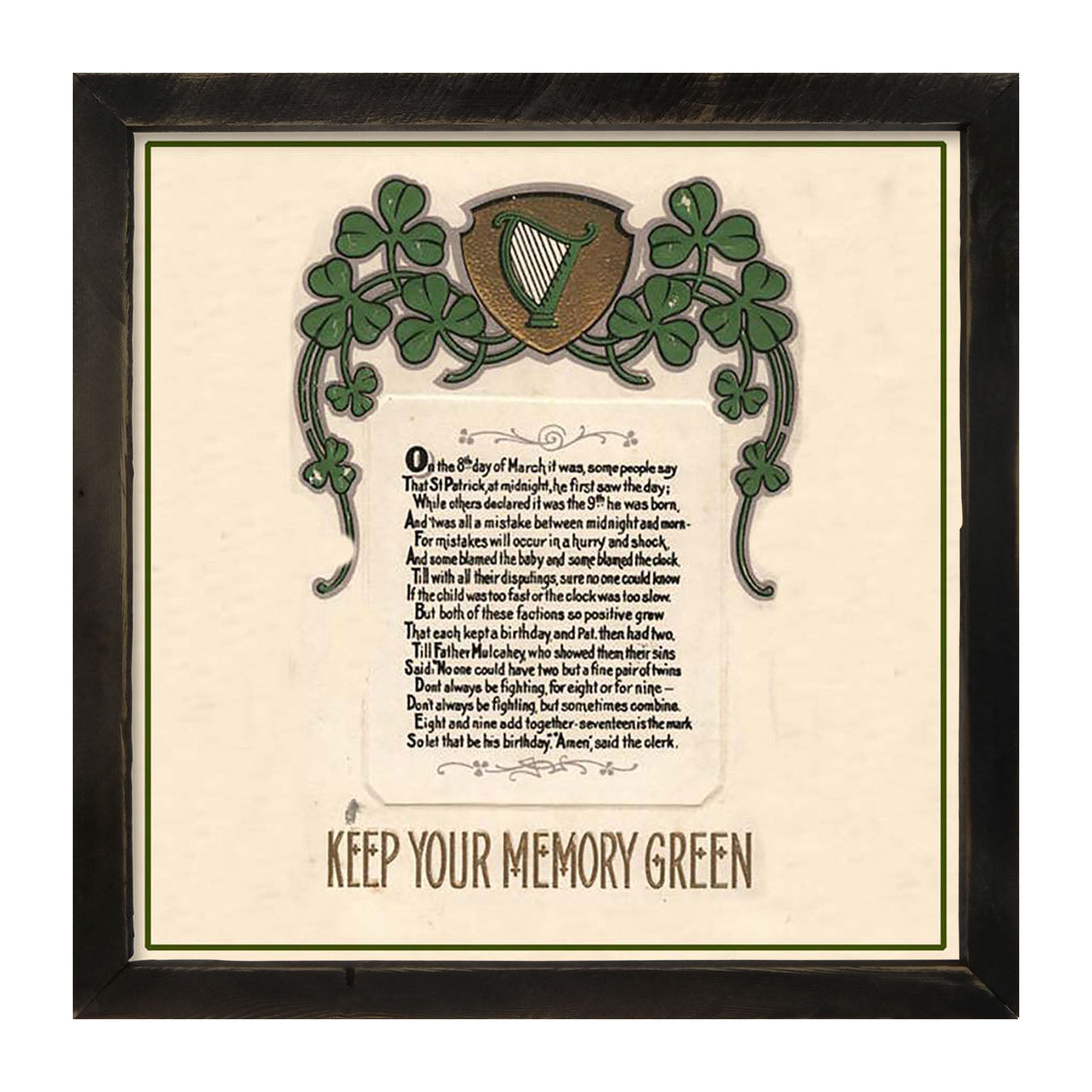 St. Patrick's Day Memories - Framed art