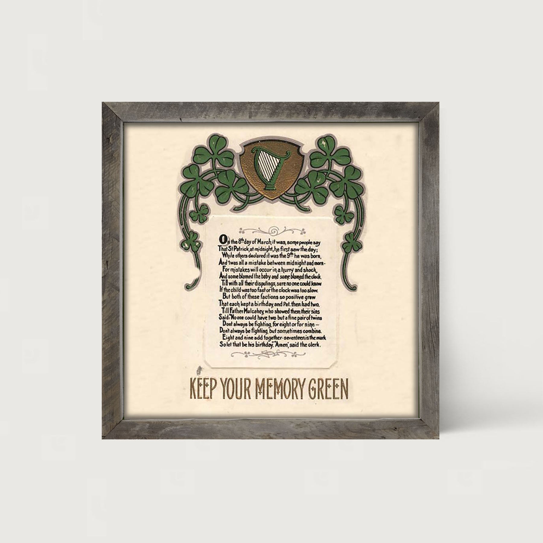 St. Patrick's Day Memories - Framed art