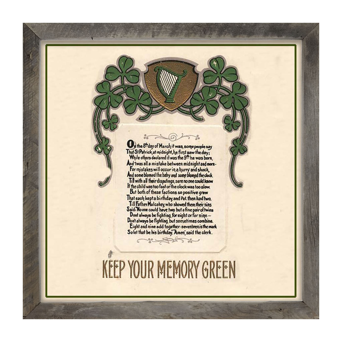 St. Patrick's Day Memories - Framed art