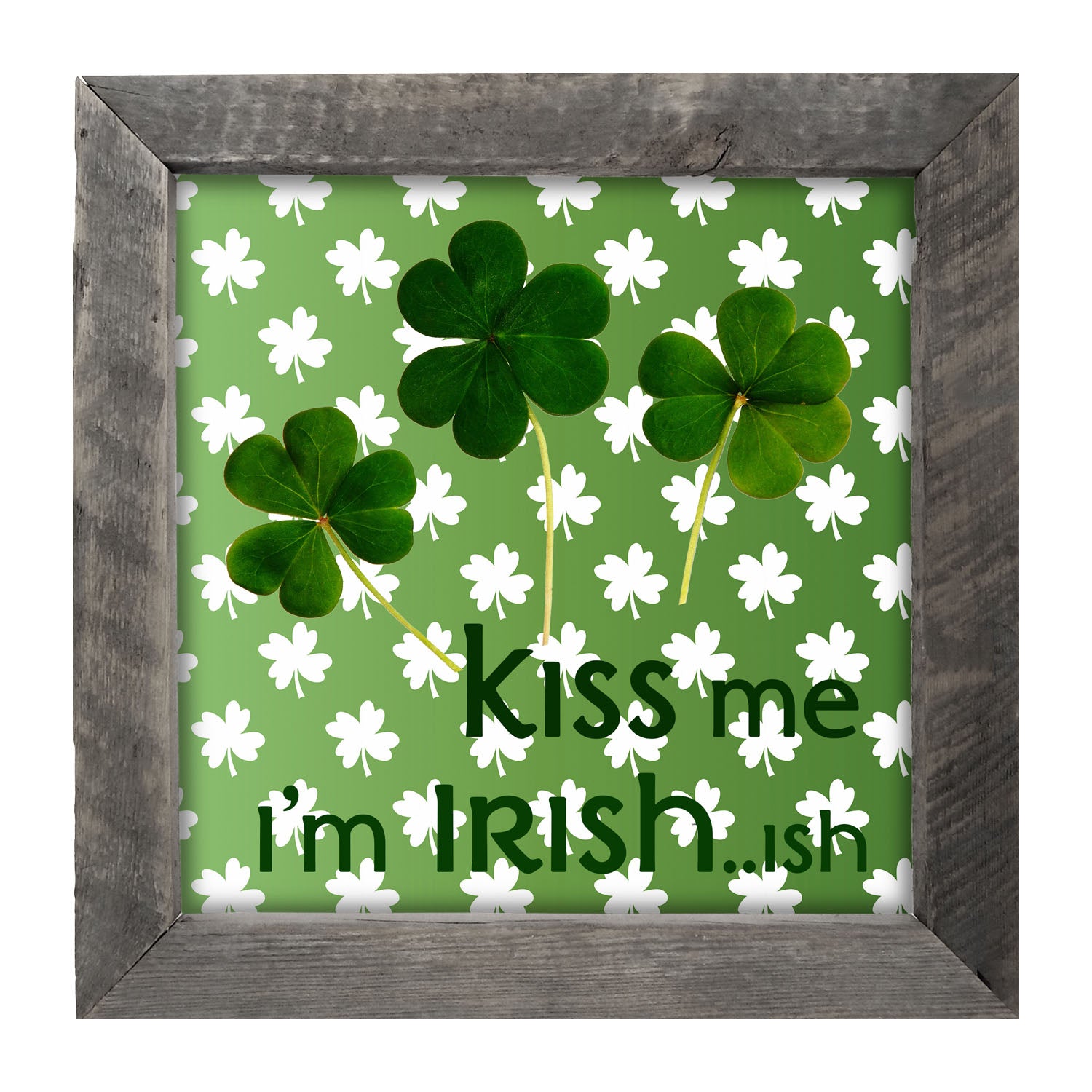 Kiss Me I'm Irish...ish - Framed art