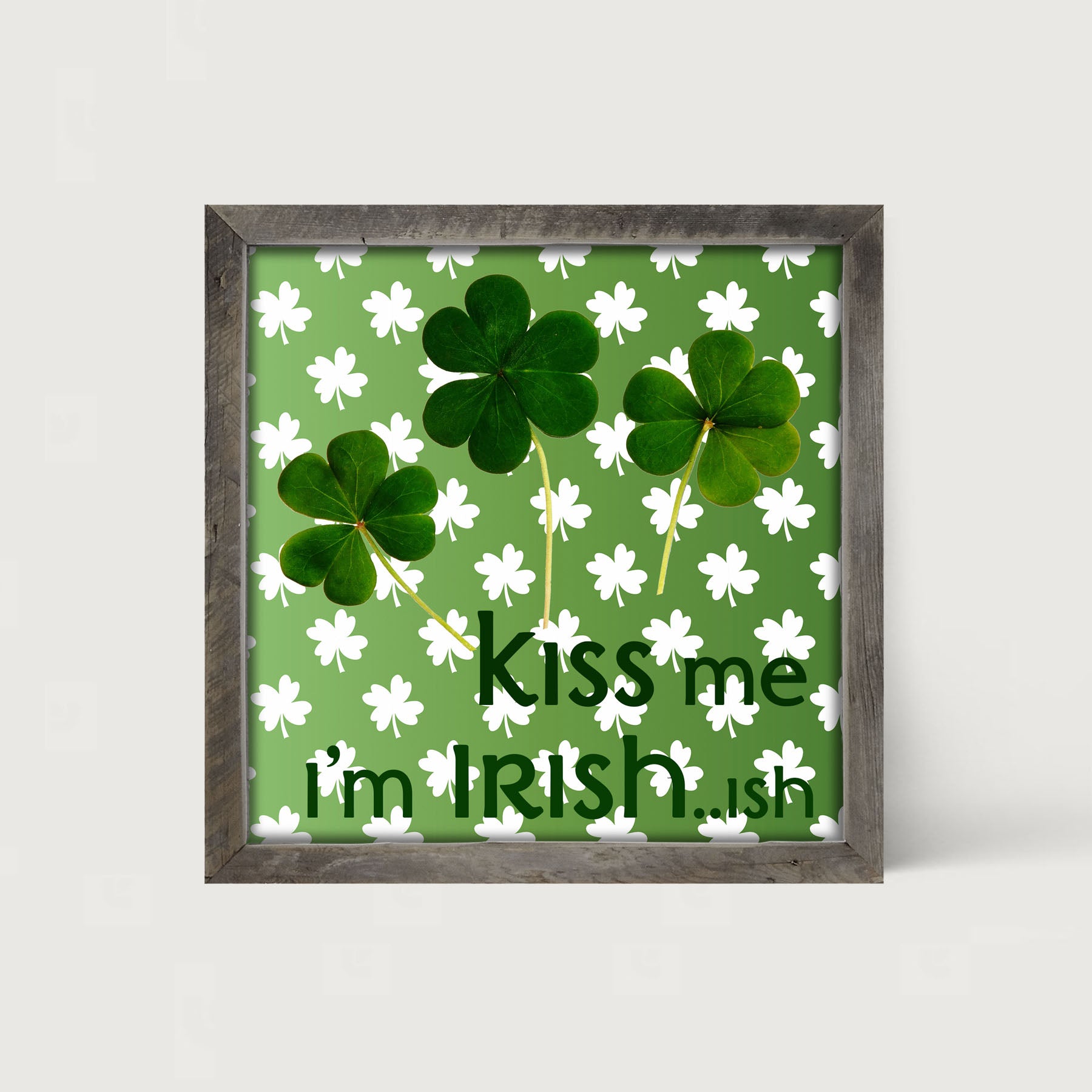 Kiss Me I'm Irish...ish - Framed art