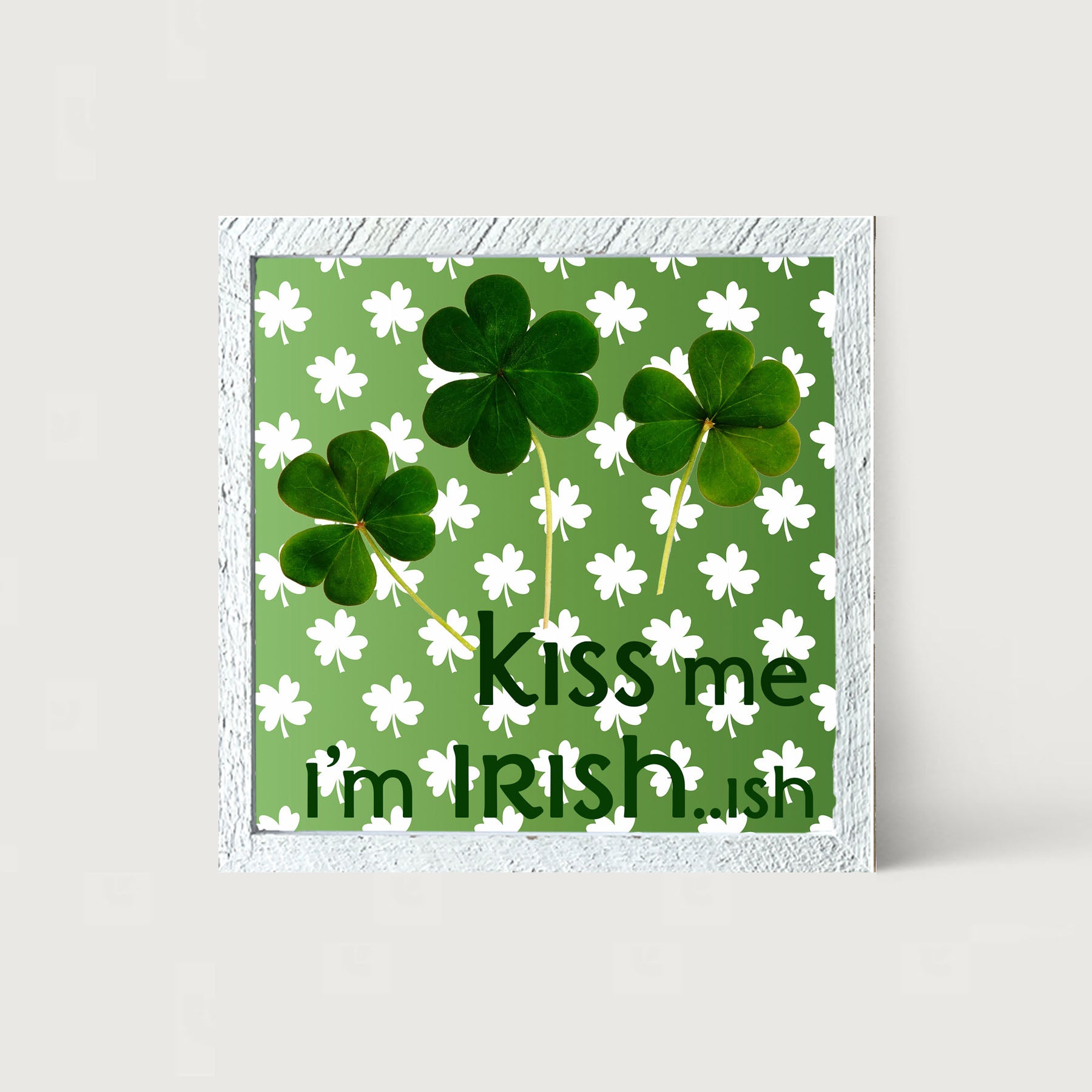 Kiss Me I'm Irish...ish - Framed art