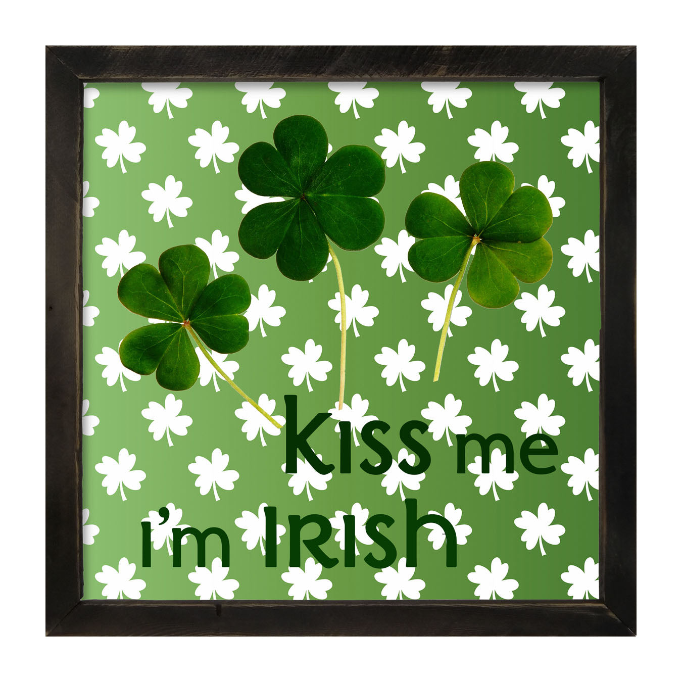 Kiss Me I'm Irish - Framed art