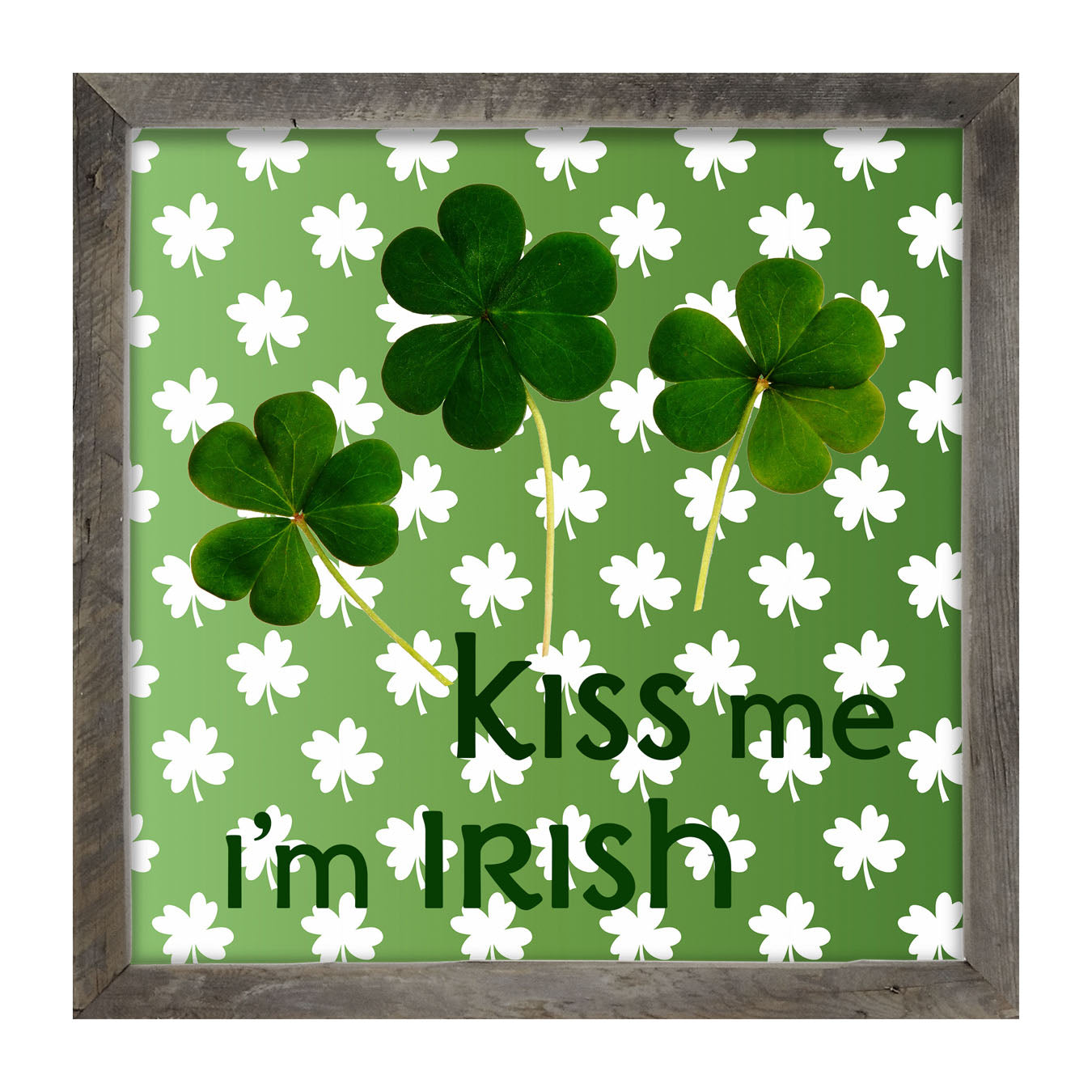 Kiss Me I'm Irish - Framed art
