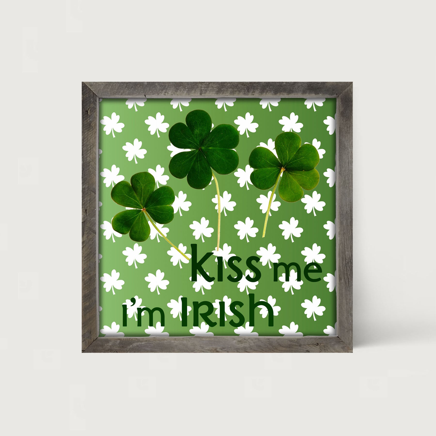Kiss Me I'm Irish - Framed art