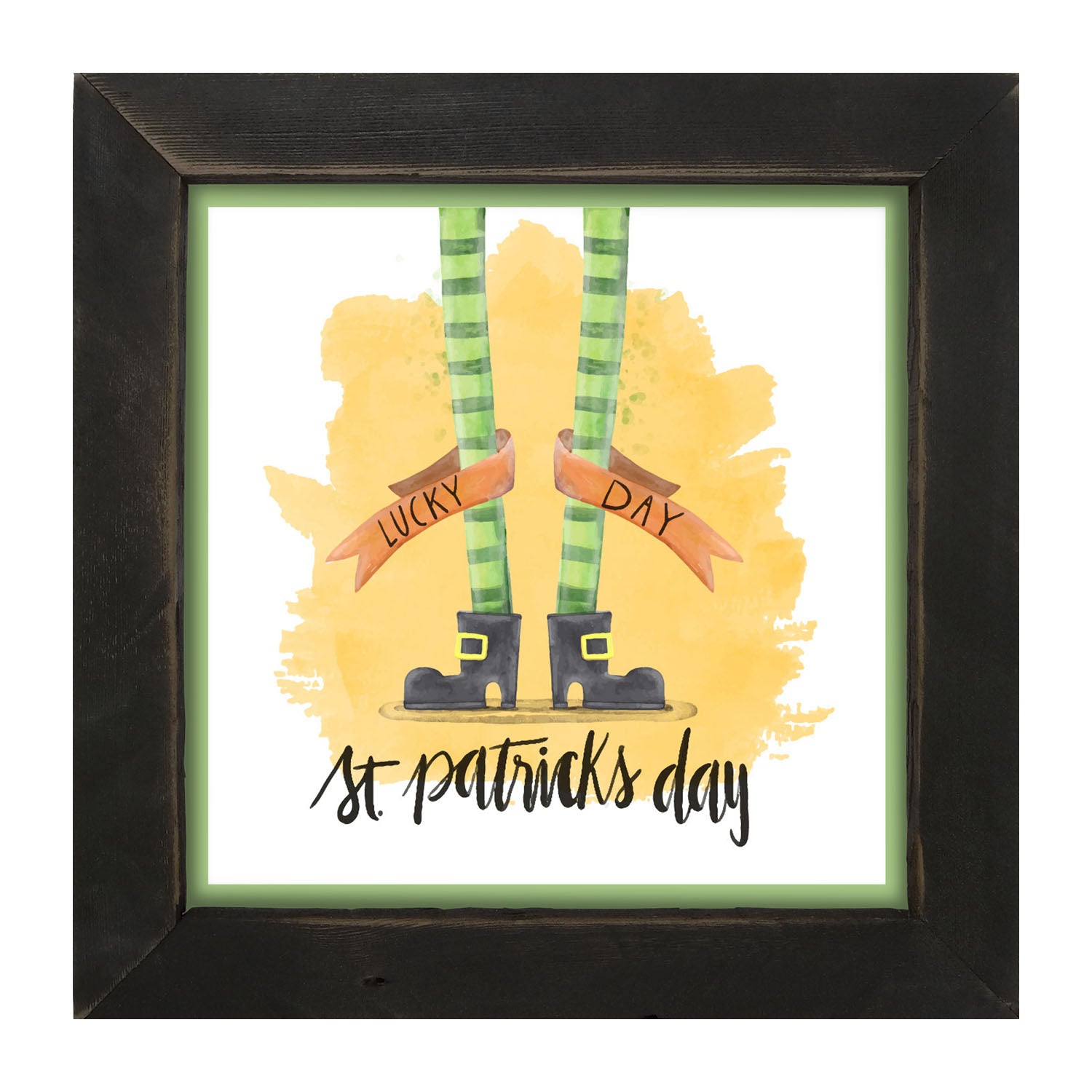 St. Patrick's Day Stockings - Lucky Day - Framed art