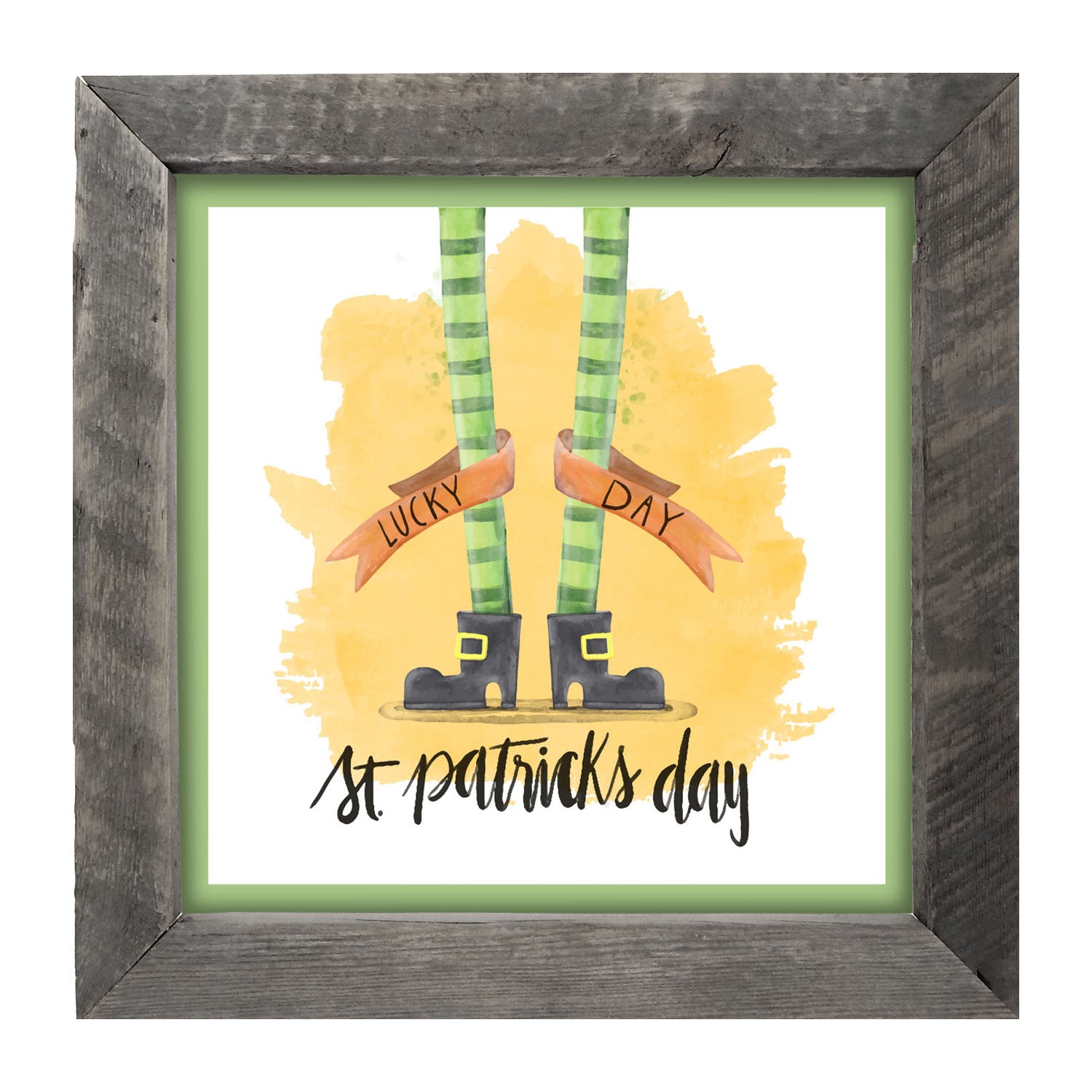 St. Patrick's Day Stockings - Lucky Day - Framed art