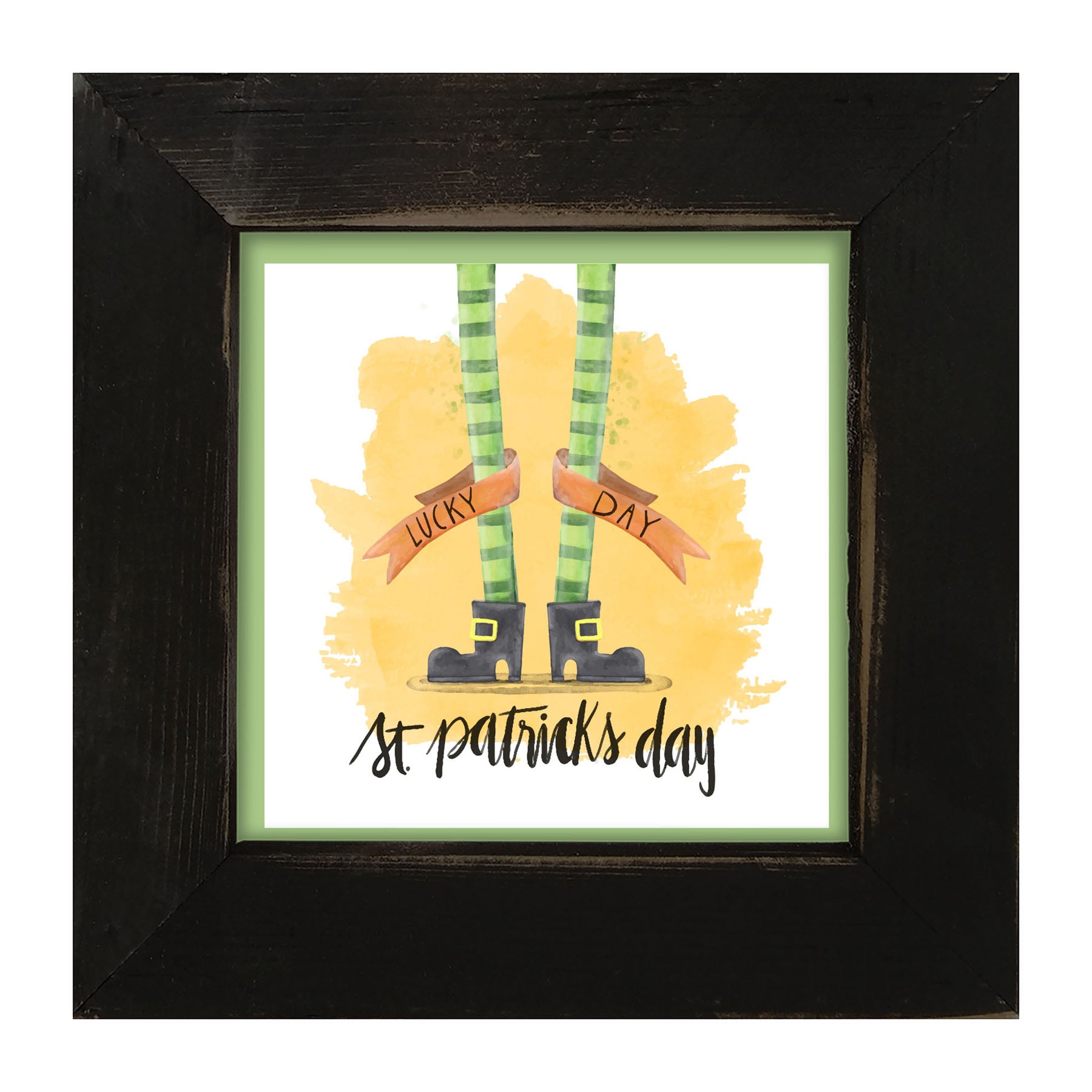 St. Patrick's Day Stockings - Lucky Day - Framed art
