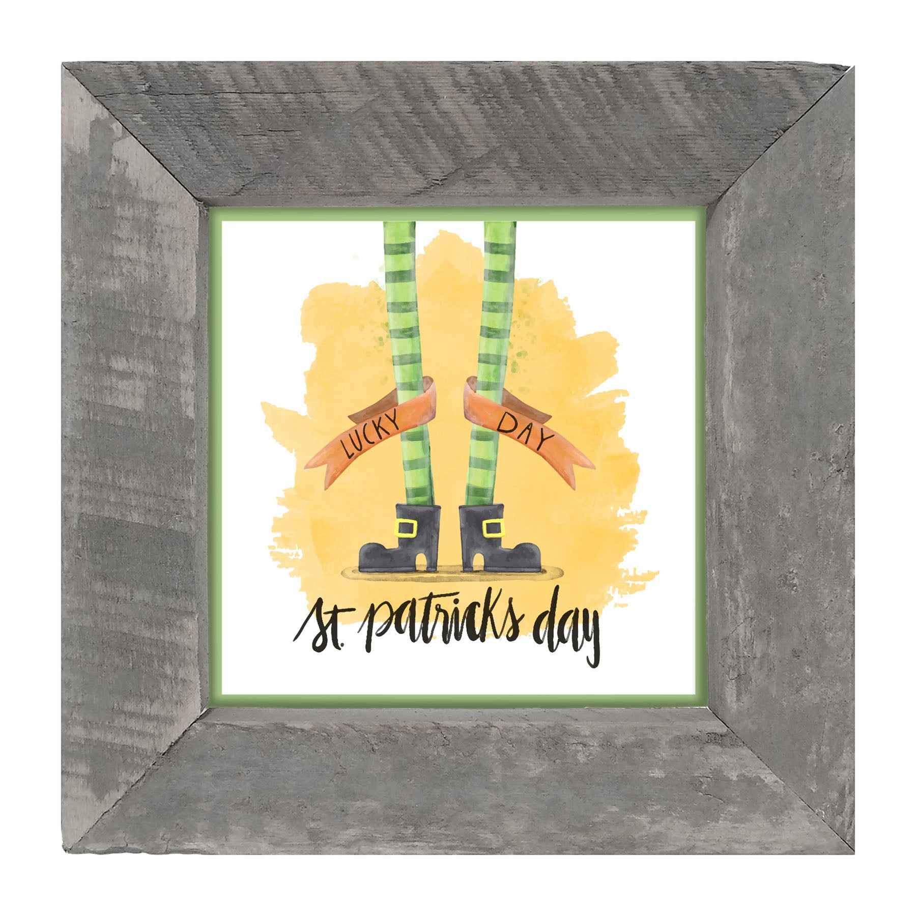 St. Patrick's Day Stockings - Lucky Day - Framed art