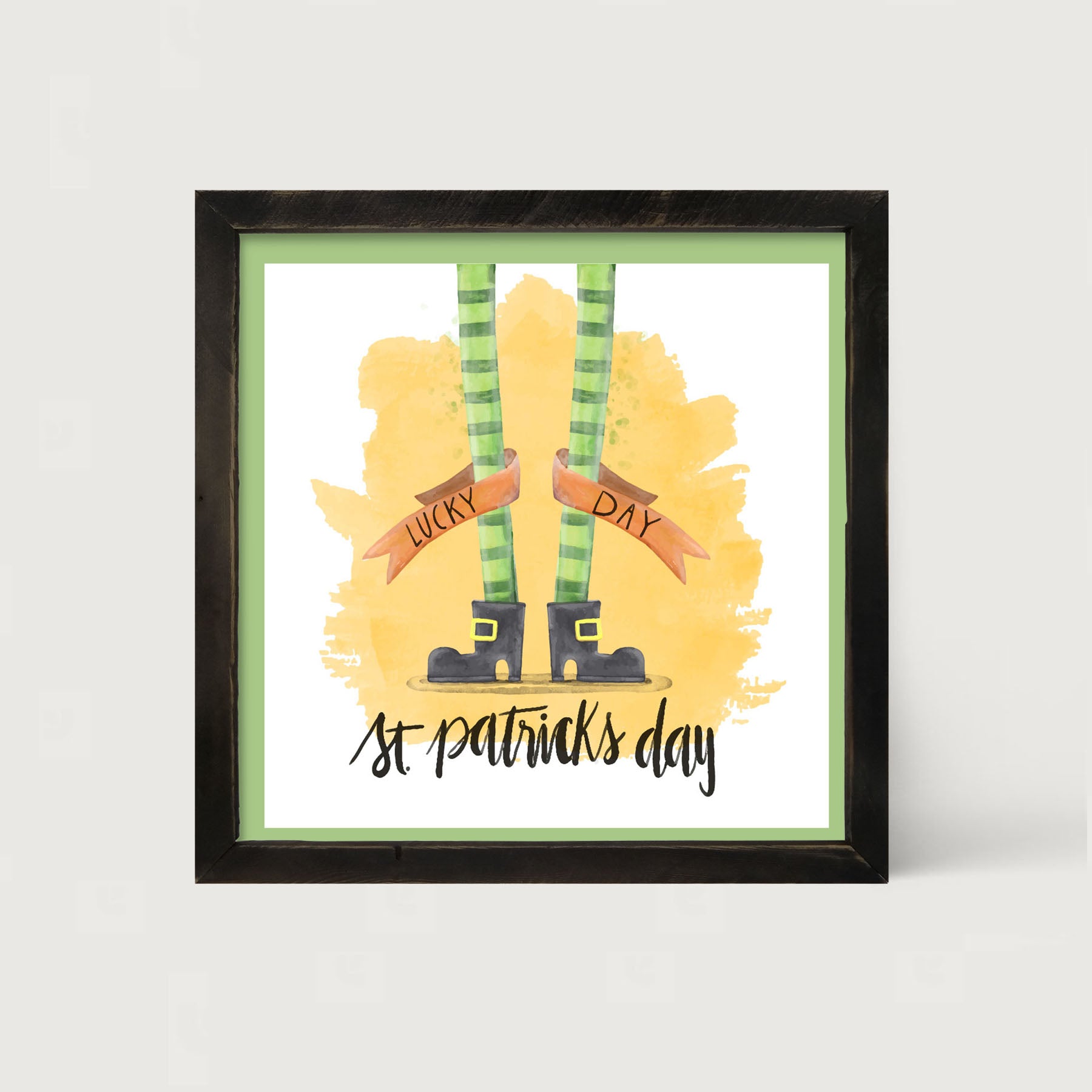 St. Patrick's Day Stockings - Lucky Day - Framed art