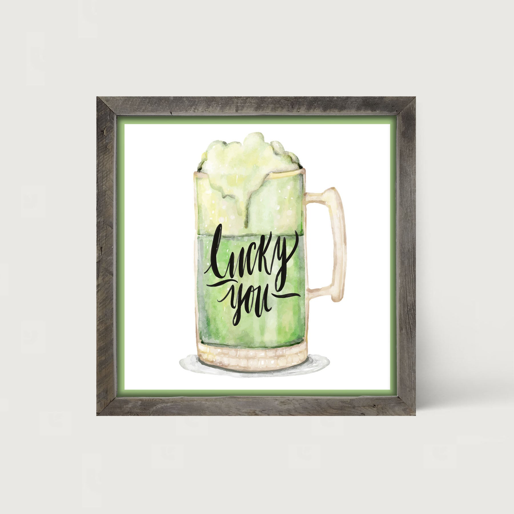 St. Patrick's Day Green Beer - Framed art