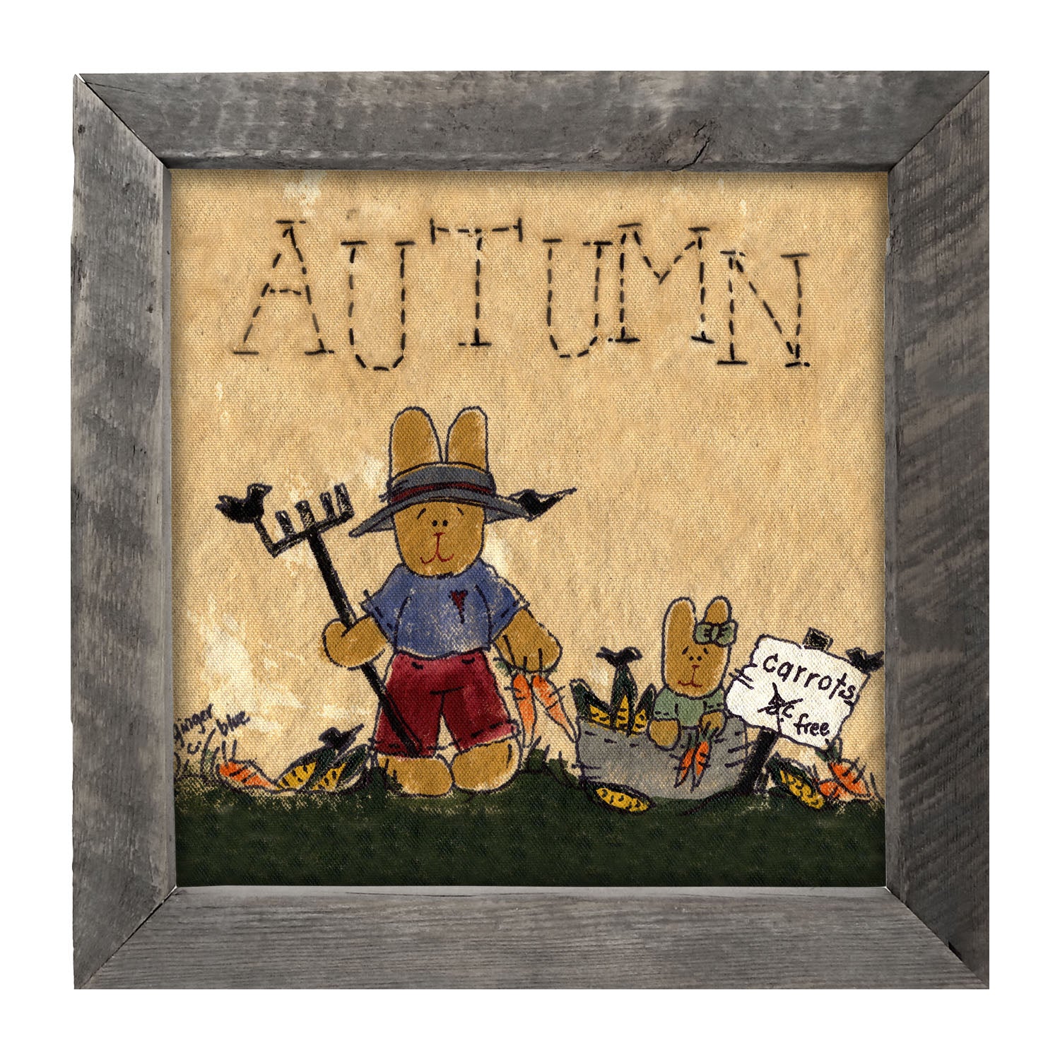 Autumn Bunny - Framed art
