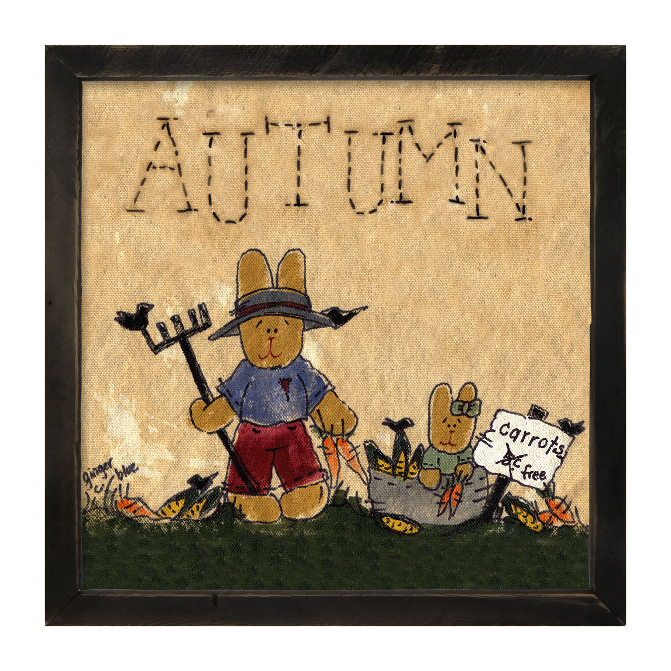Autumn Bunny - Framed art