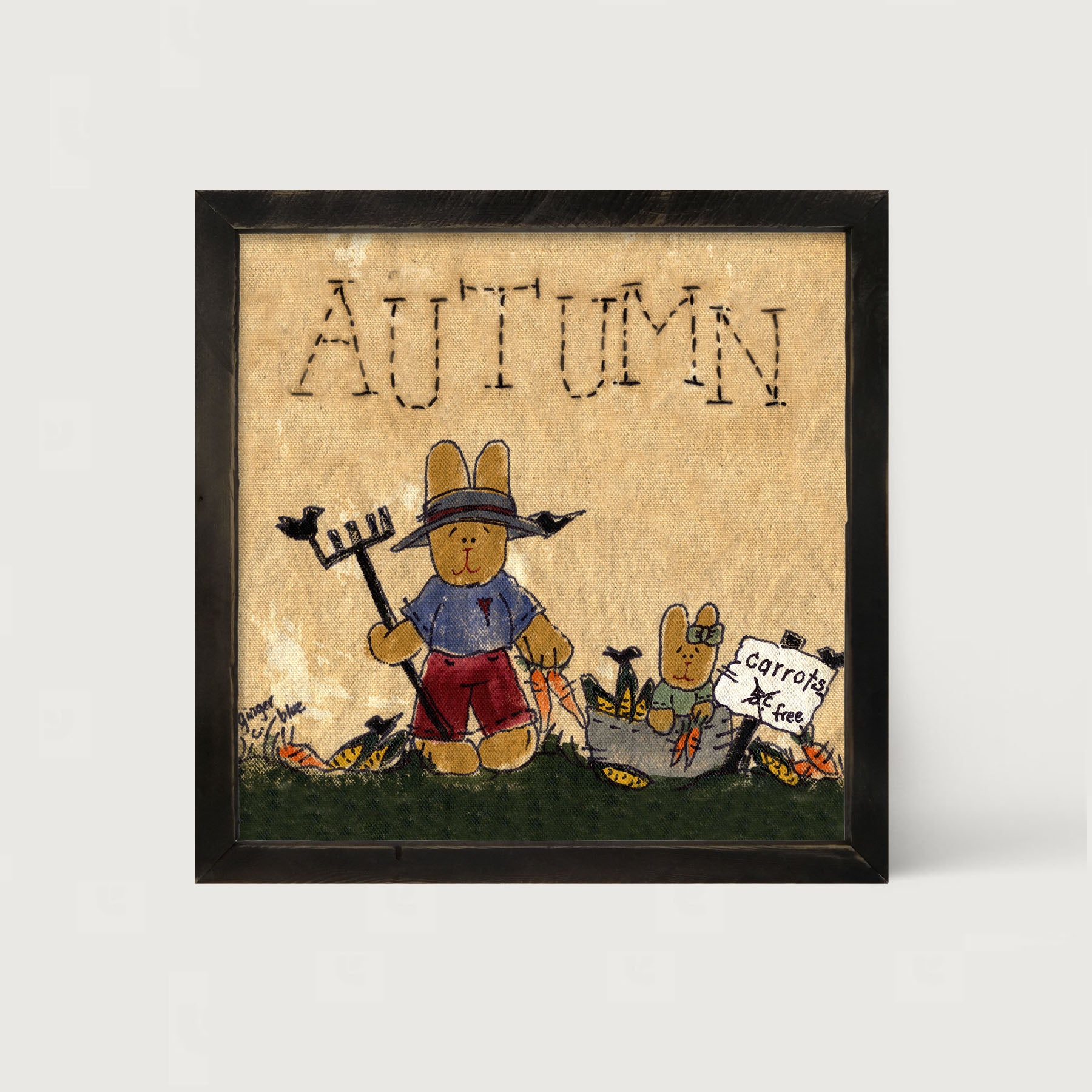 Autumn Bunny - Framed art