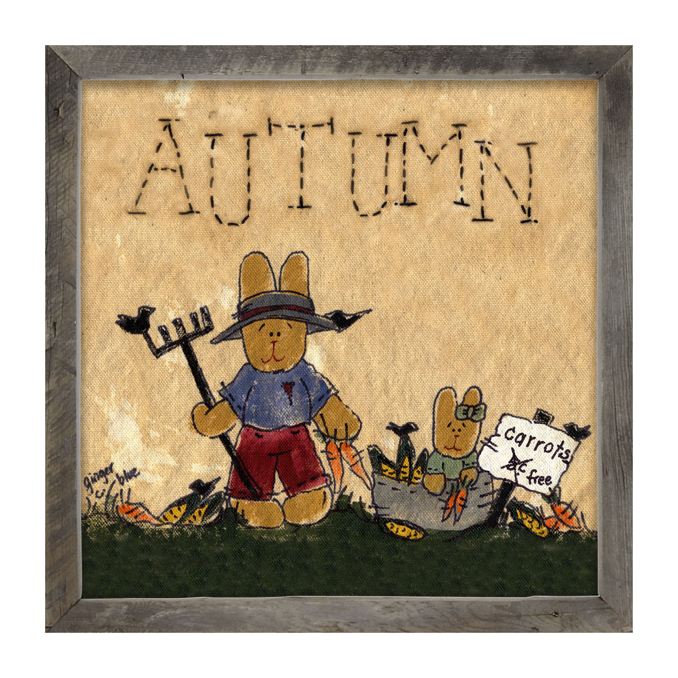 Autumn Bunny - Framed art