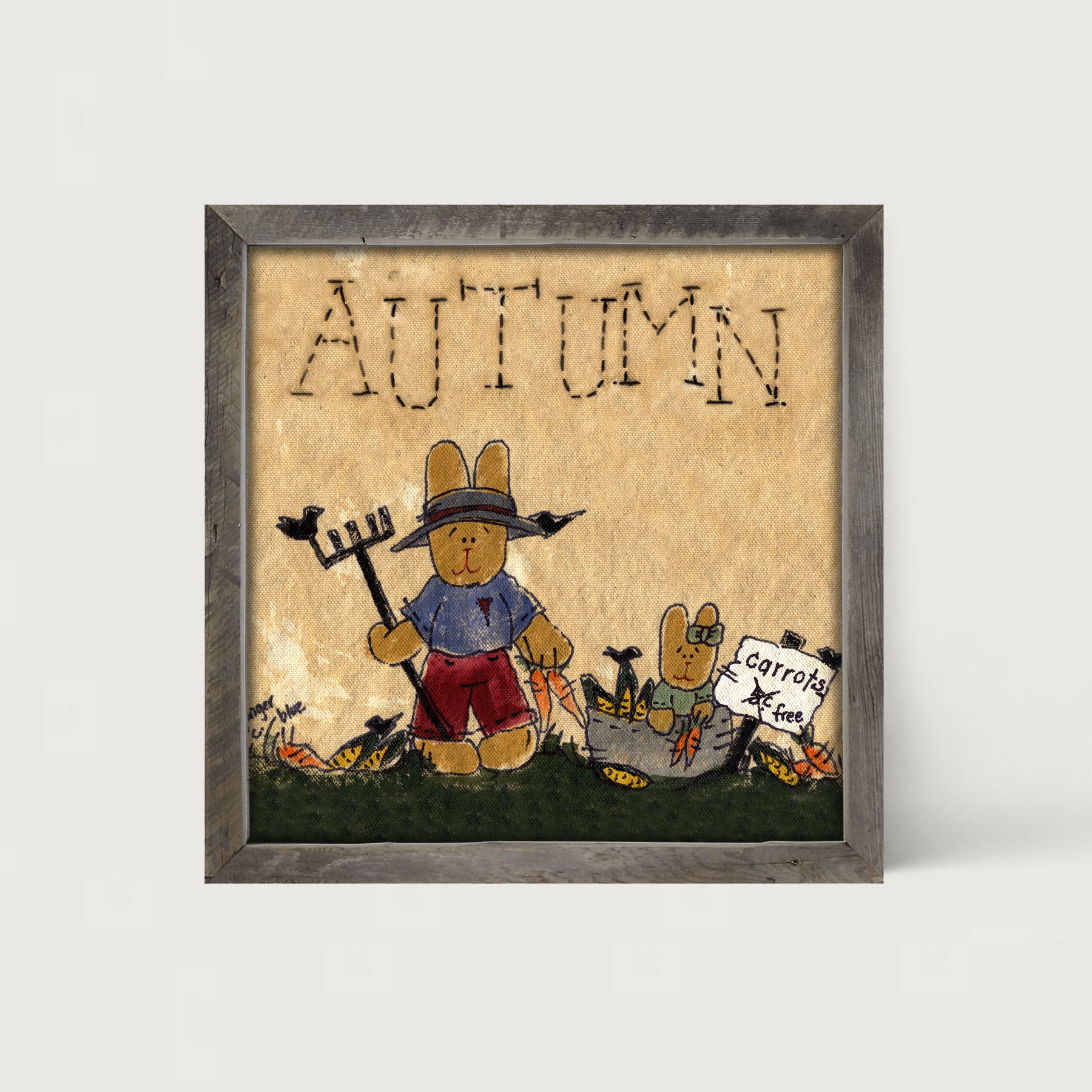 Autumn Bunny - Framed art