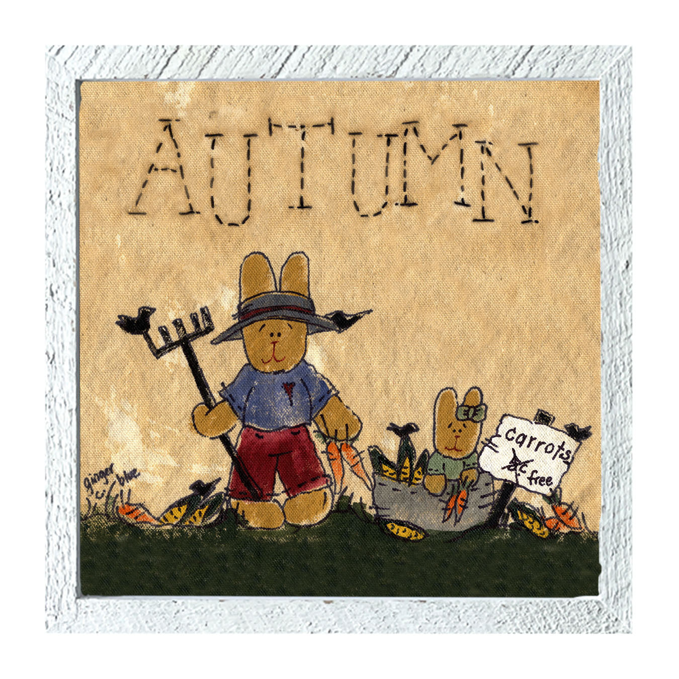 Autumn Bunny - Framed art