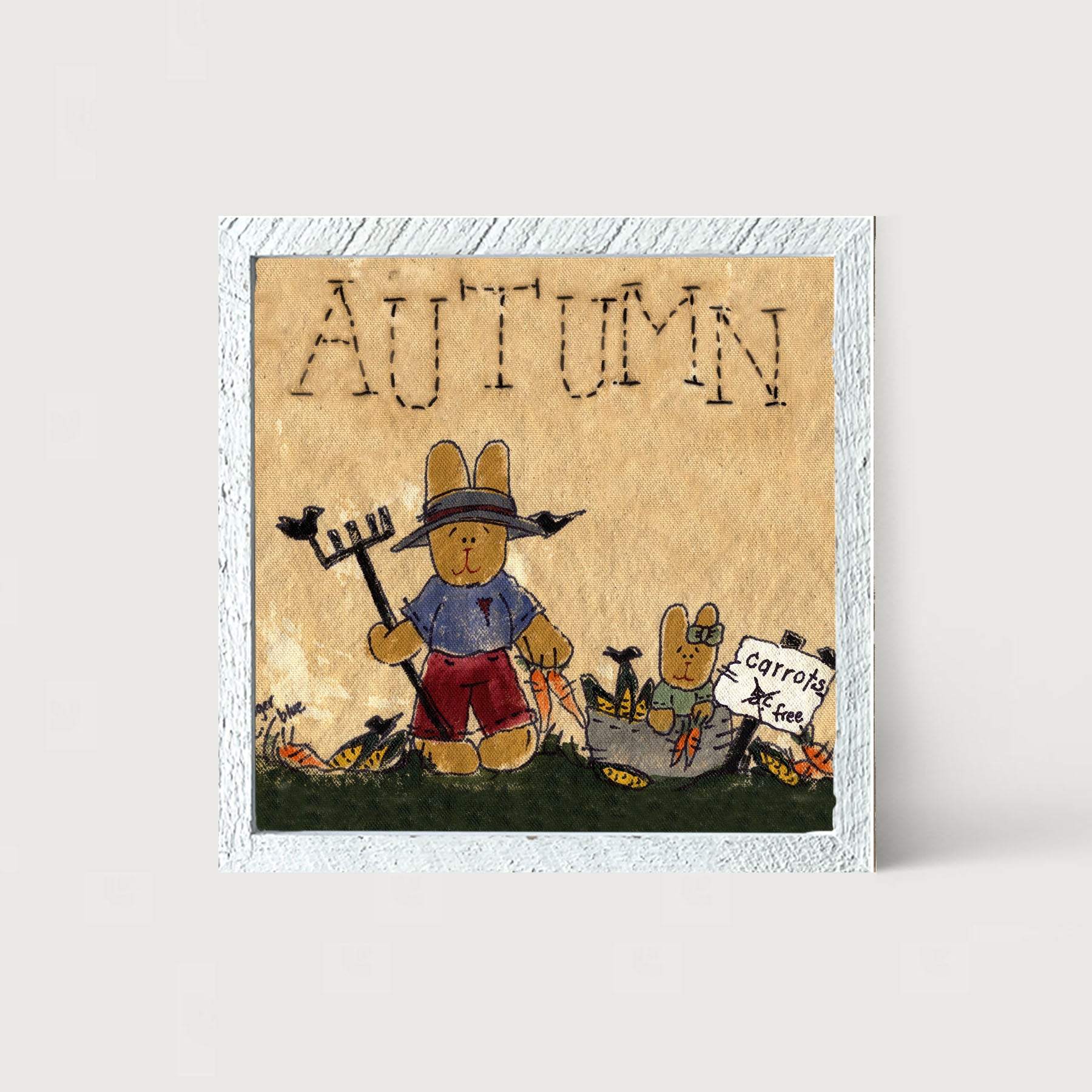 Autumn Bunny - Framed art
