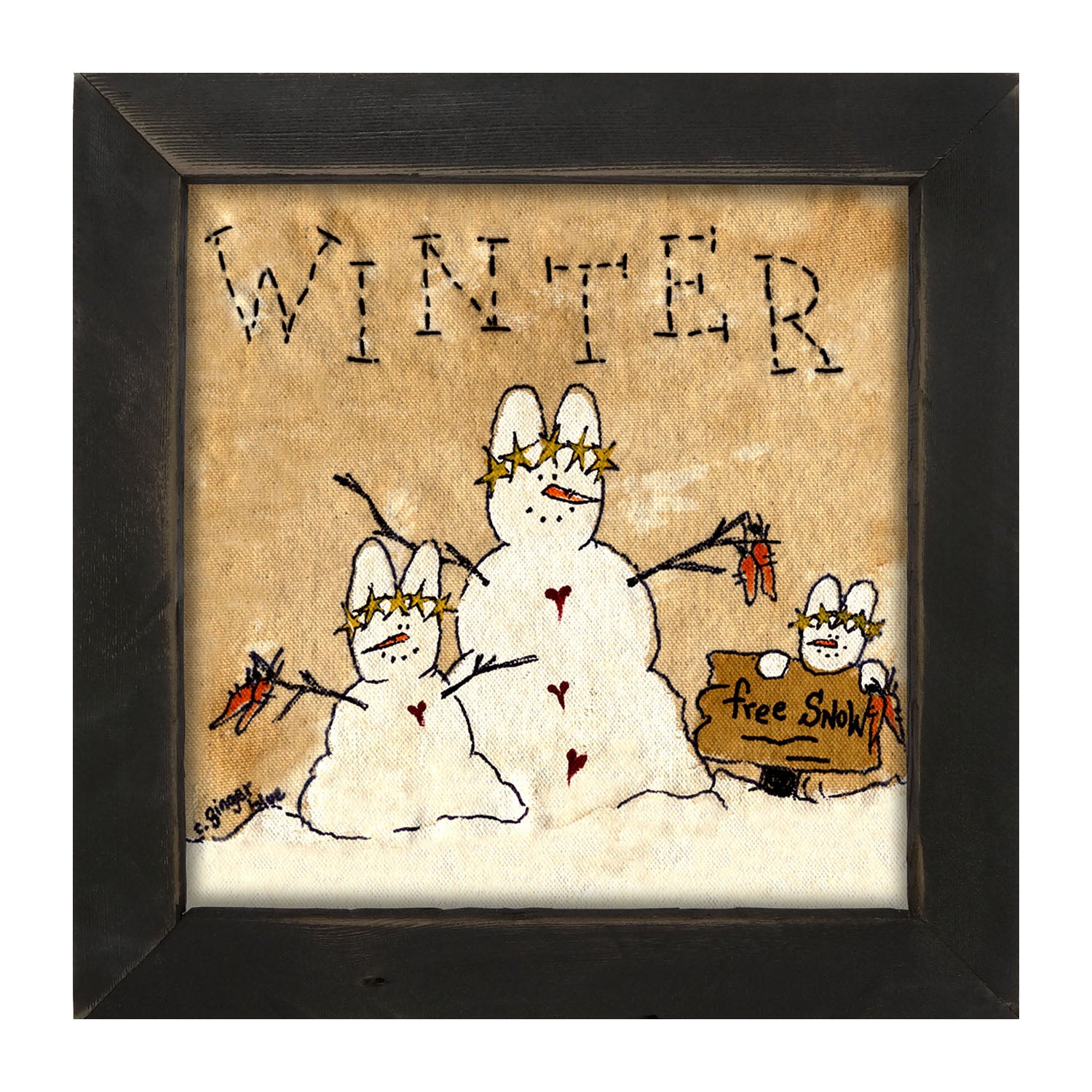 Winter Bunny - Framed art