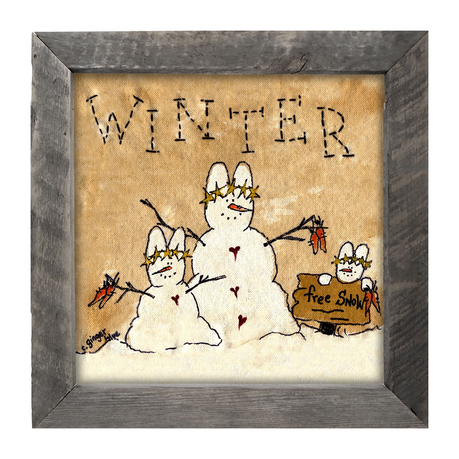 Winter Bunny - Framed art