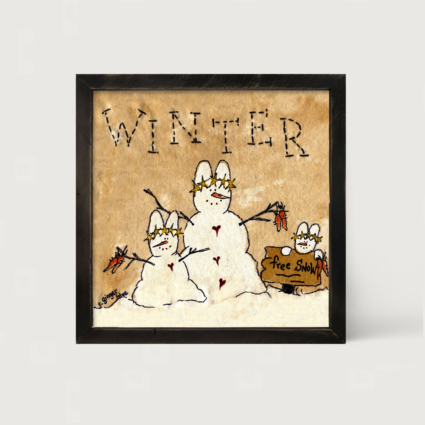 Winter Bunny - Framed art