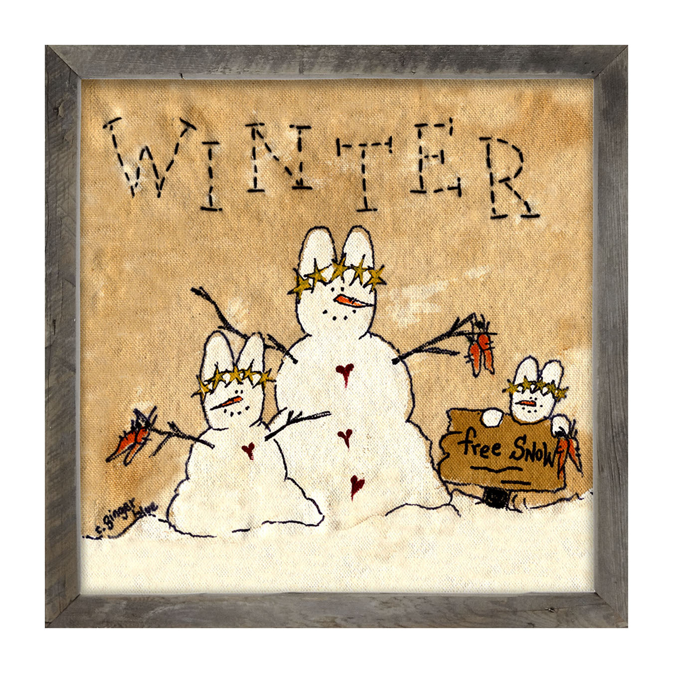 Winter Bunny - Framed art