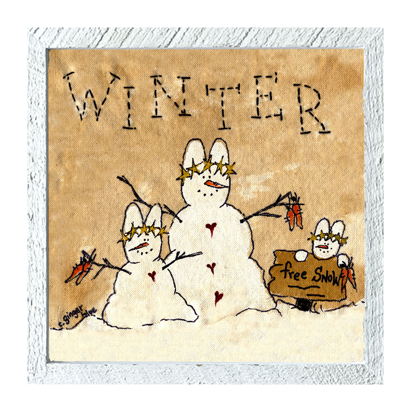 Winter Bunny - Framed art