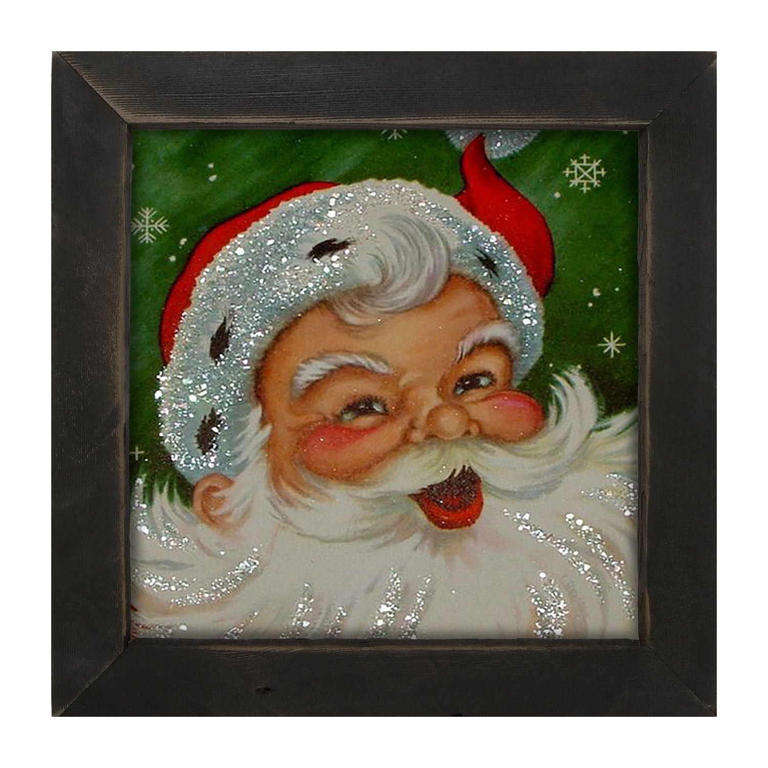 Glitter Santa - Framed art