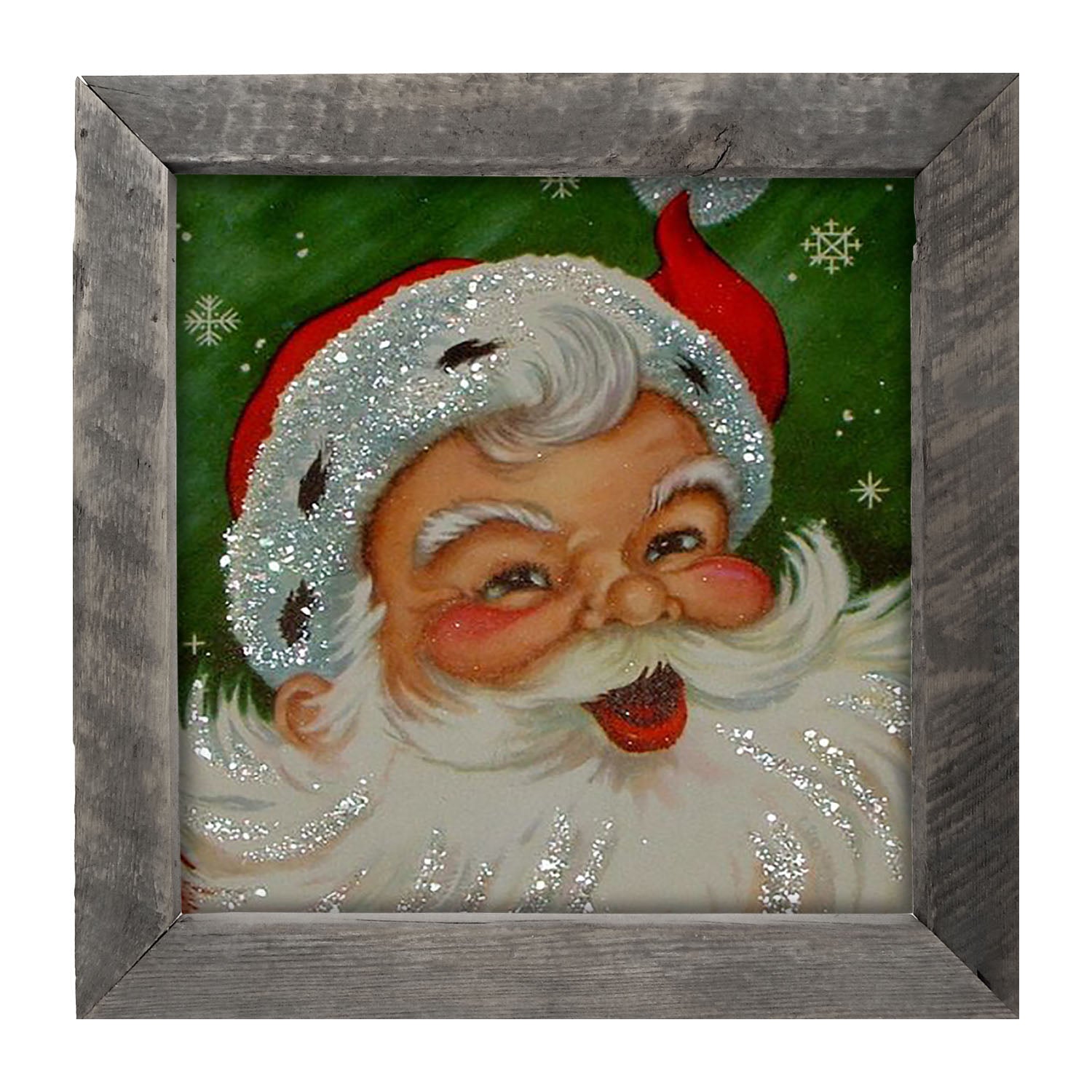 Glitter Santa - Framed art