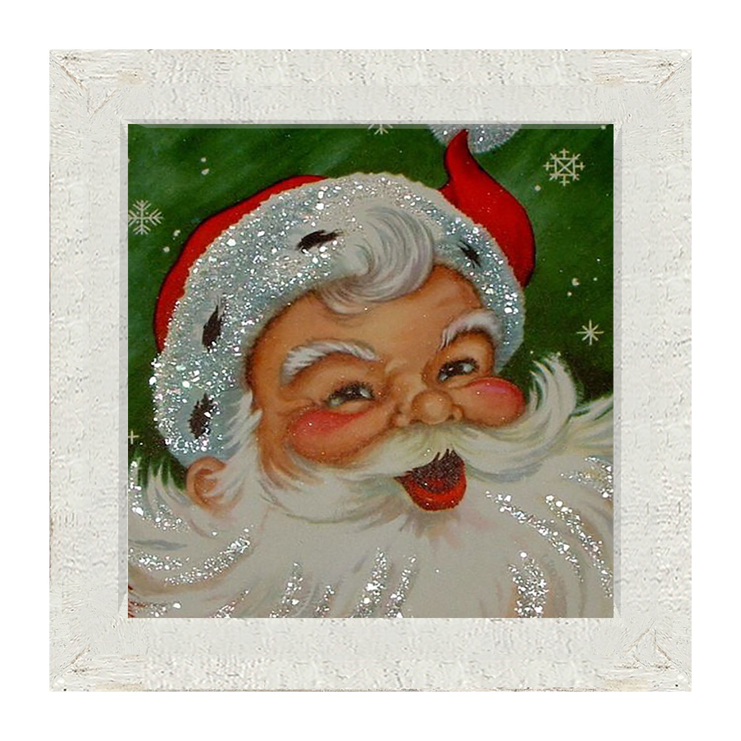 Glitter Santa - Framed art