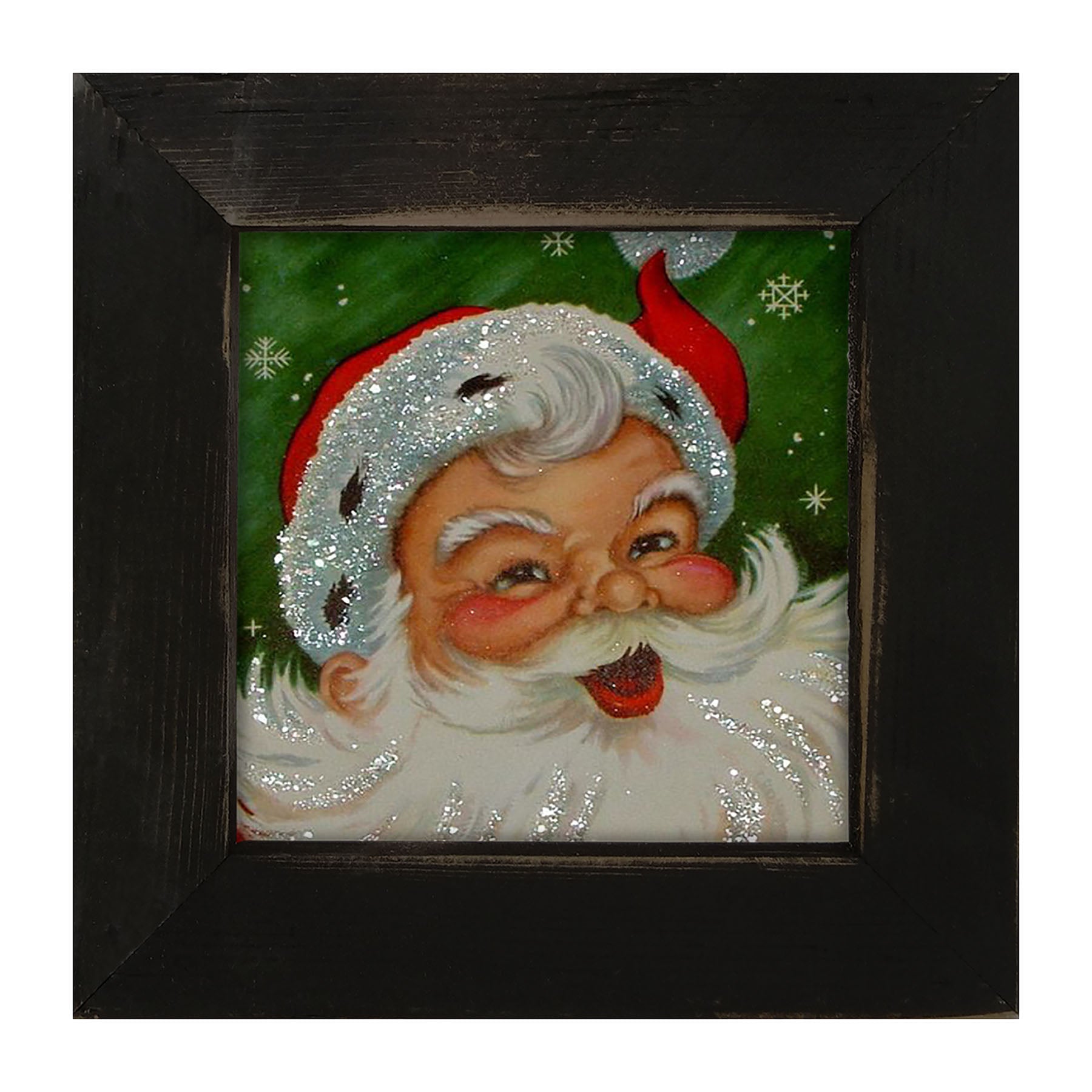 Glitter Santa - Framed art