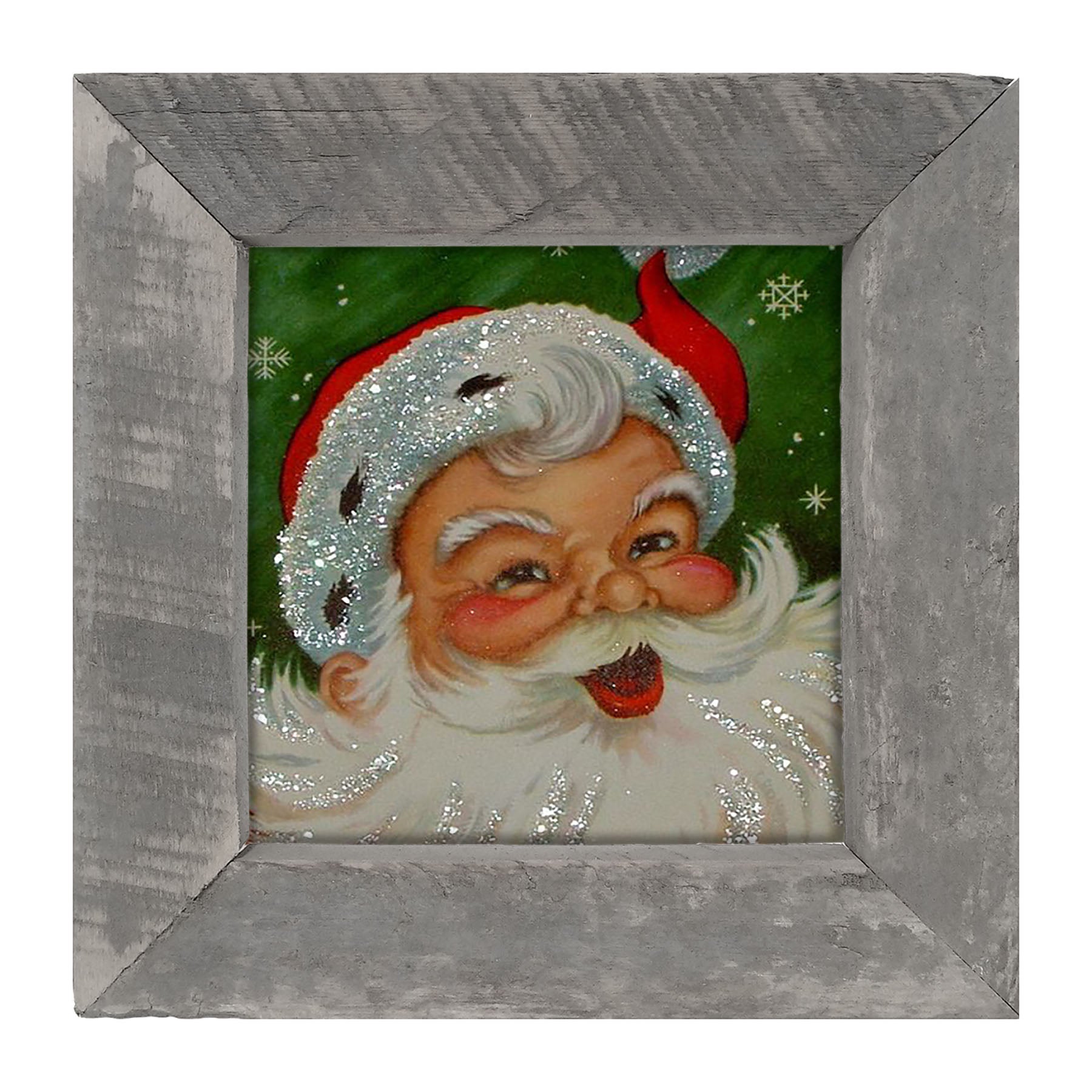 Glitter Santa - Framed art