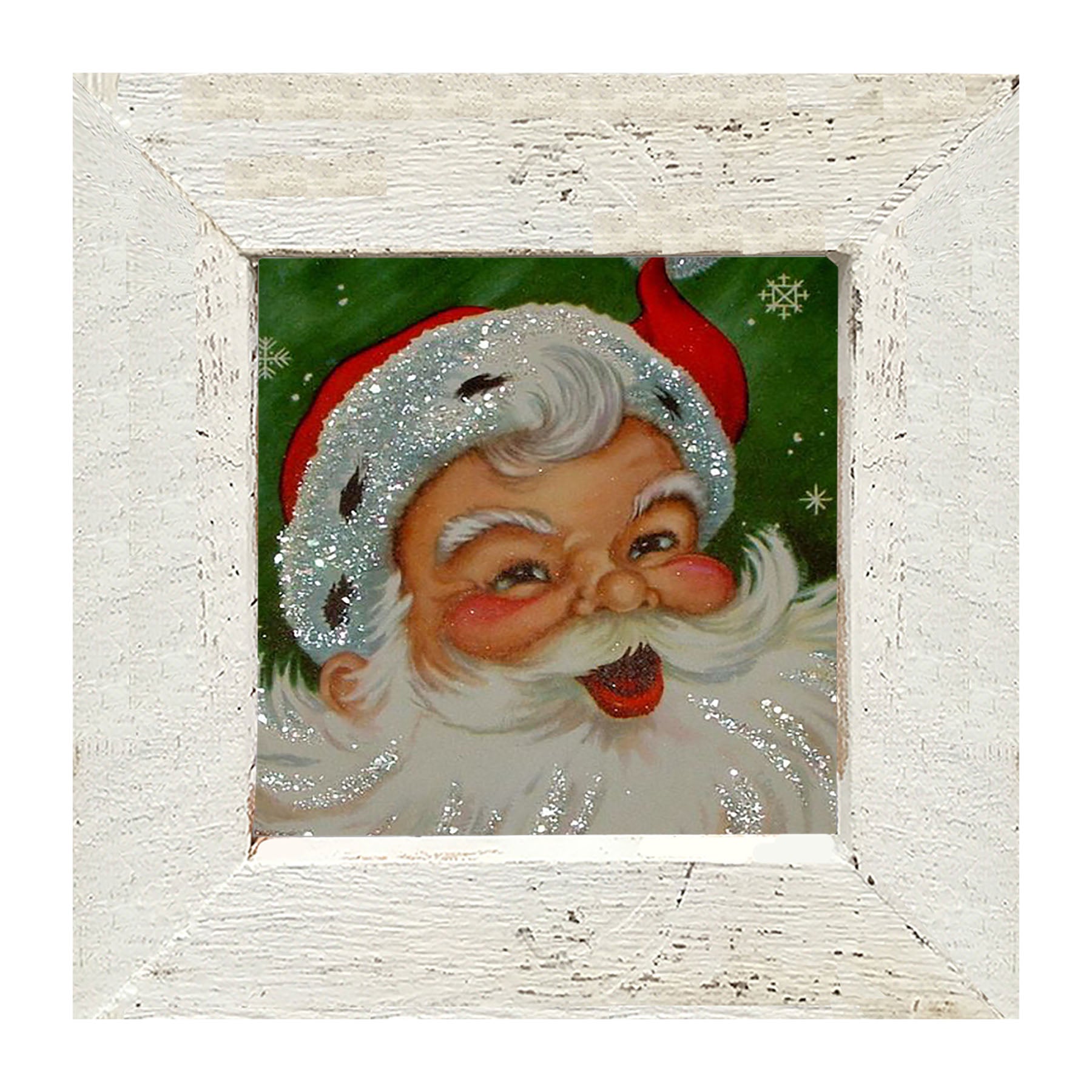 Glitter Santa - Framed art