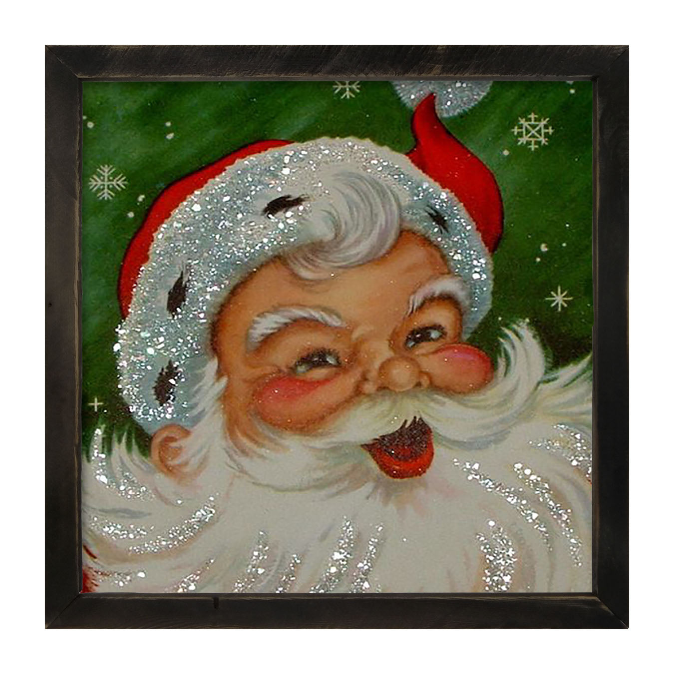 Glitter Santa - Framed art