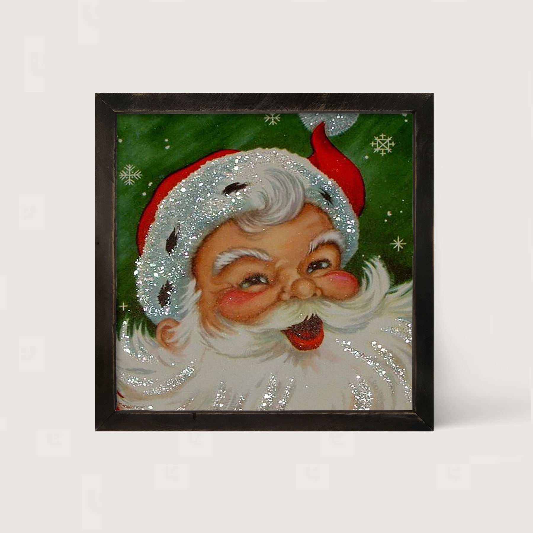 Glitter Santa - Framed art