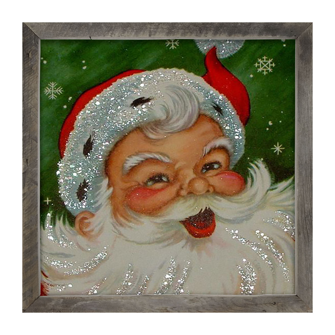 Glitter Santa - Framed art
