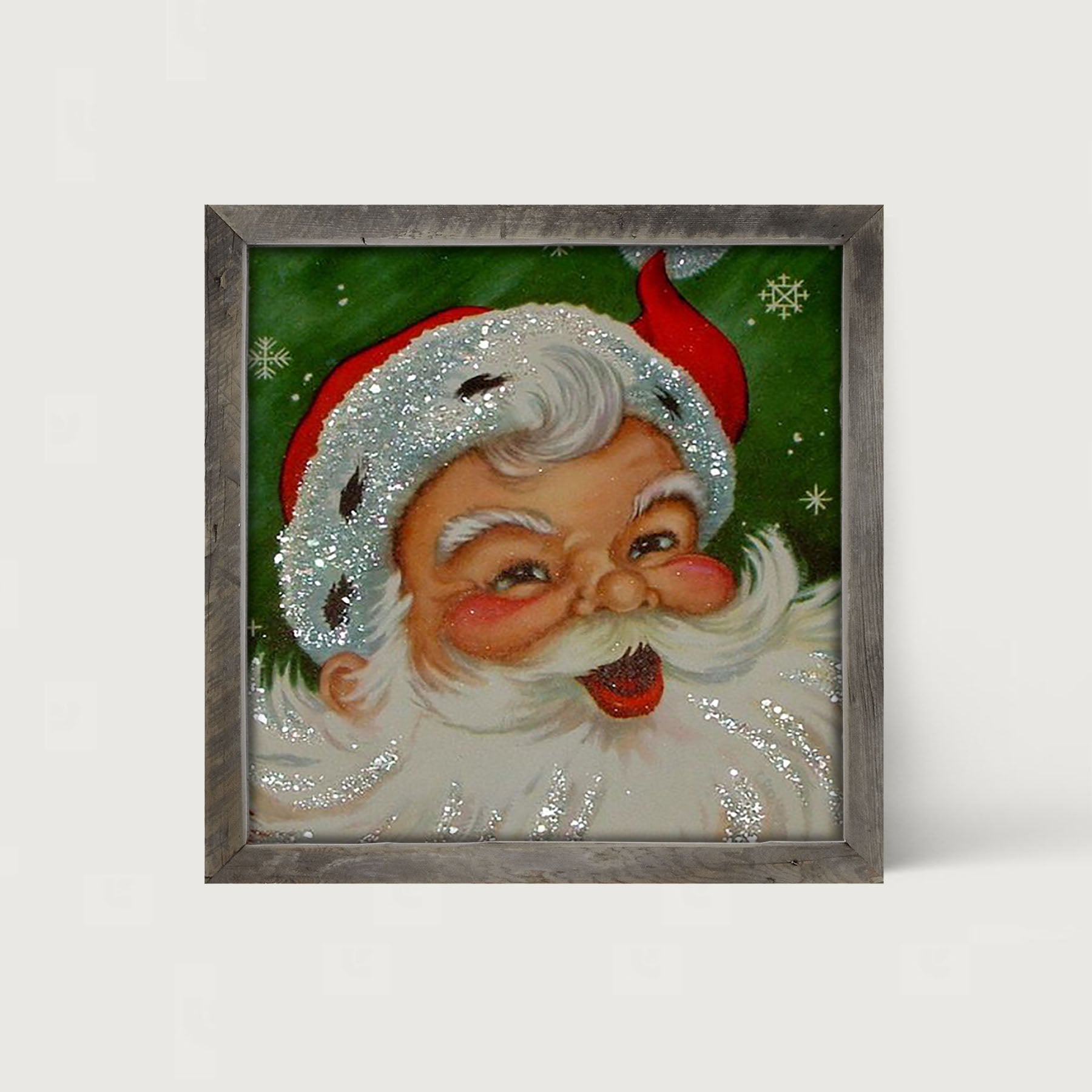Glitter Santa - Framed art
