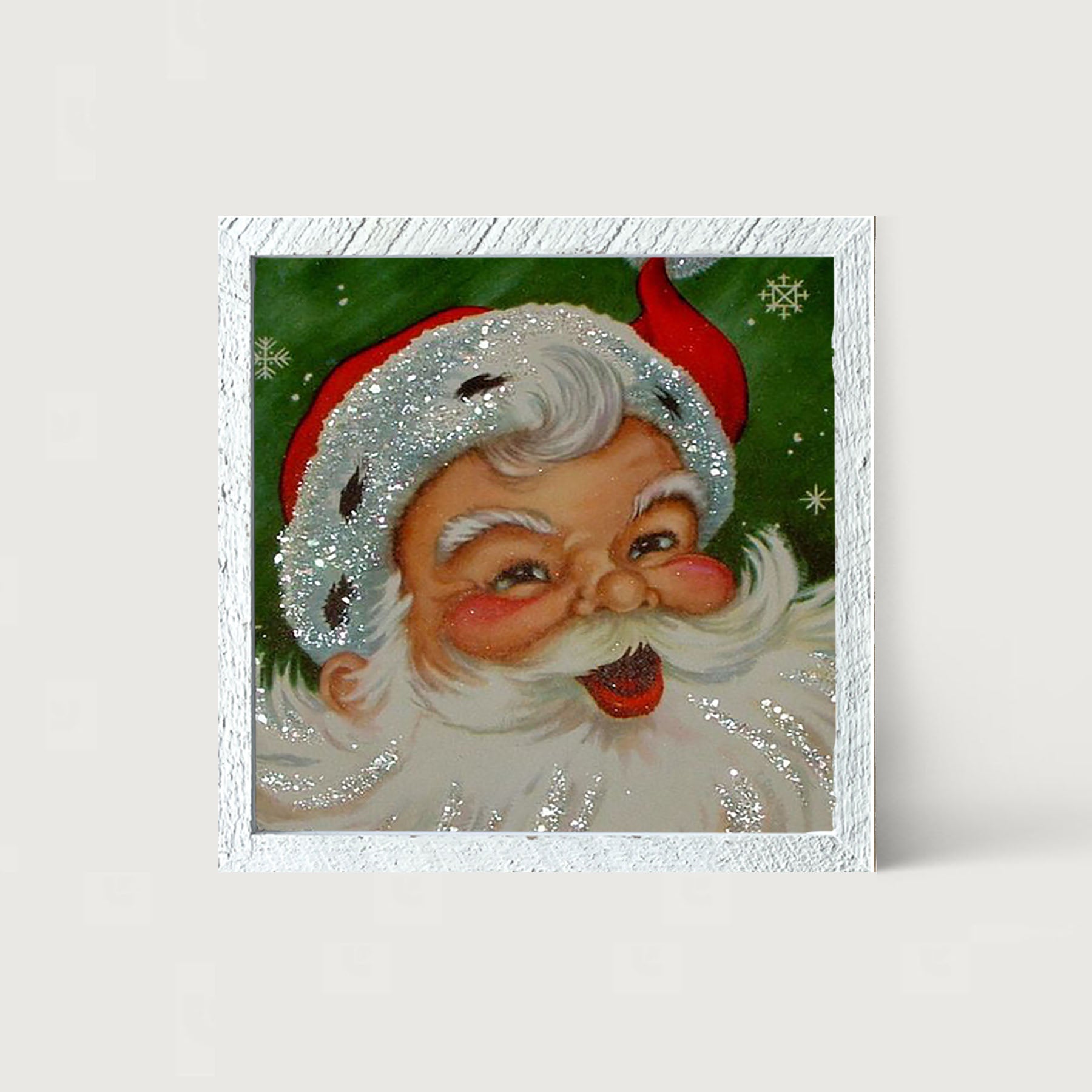 Glitter Santa - Framed art