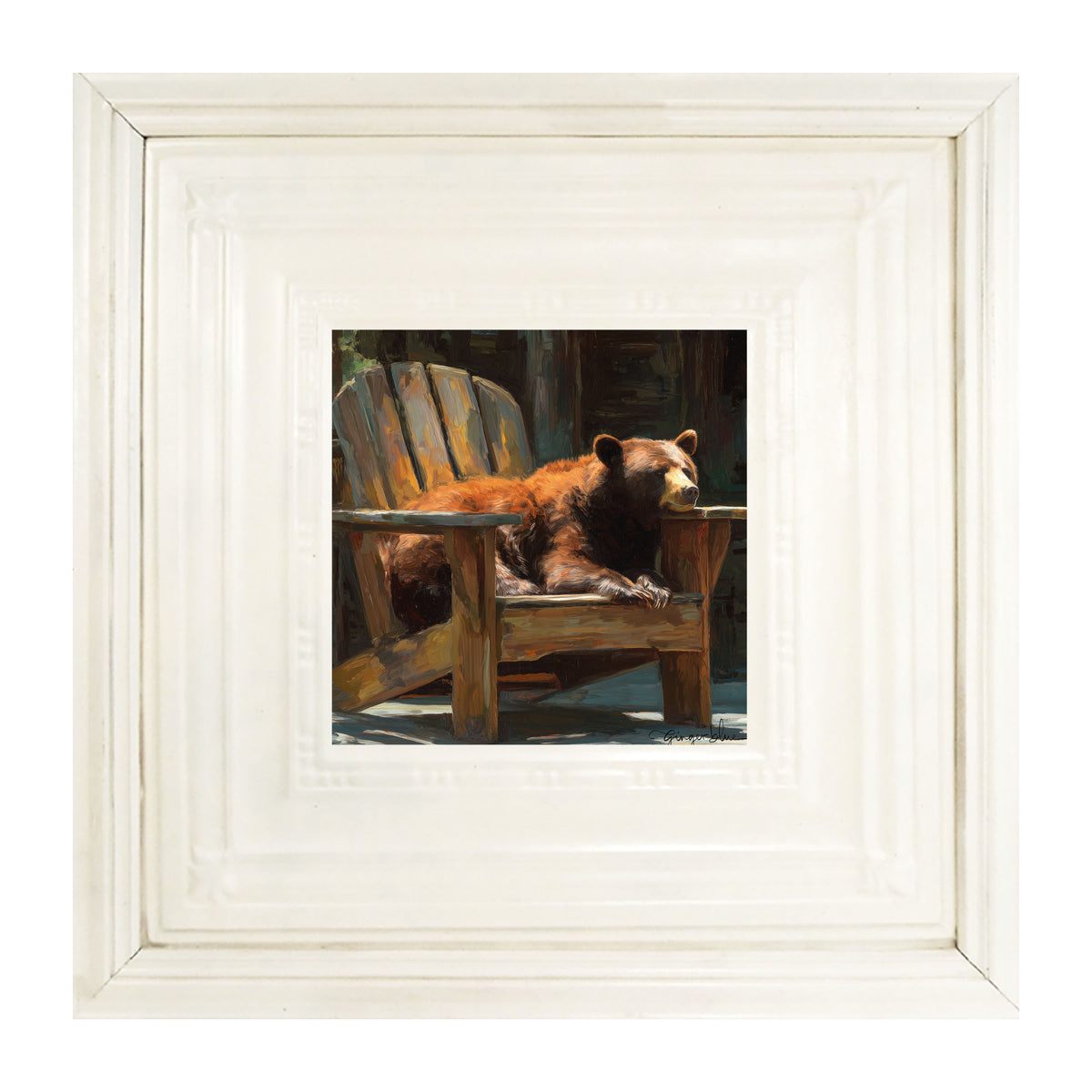 Bear Resting in Adirondack Chair