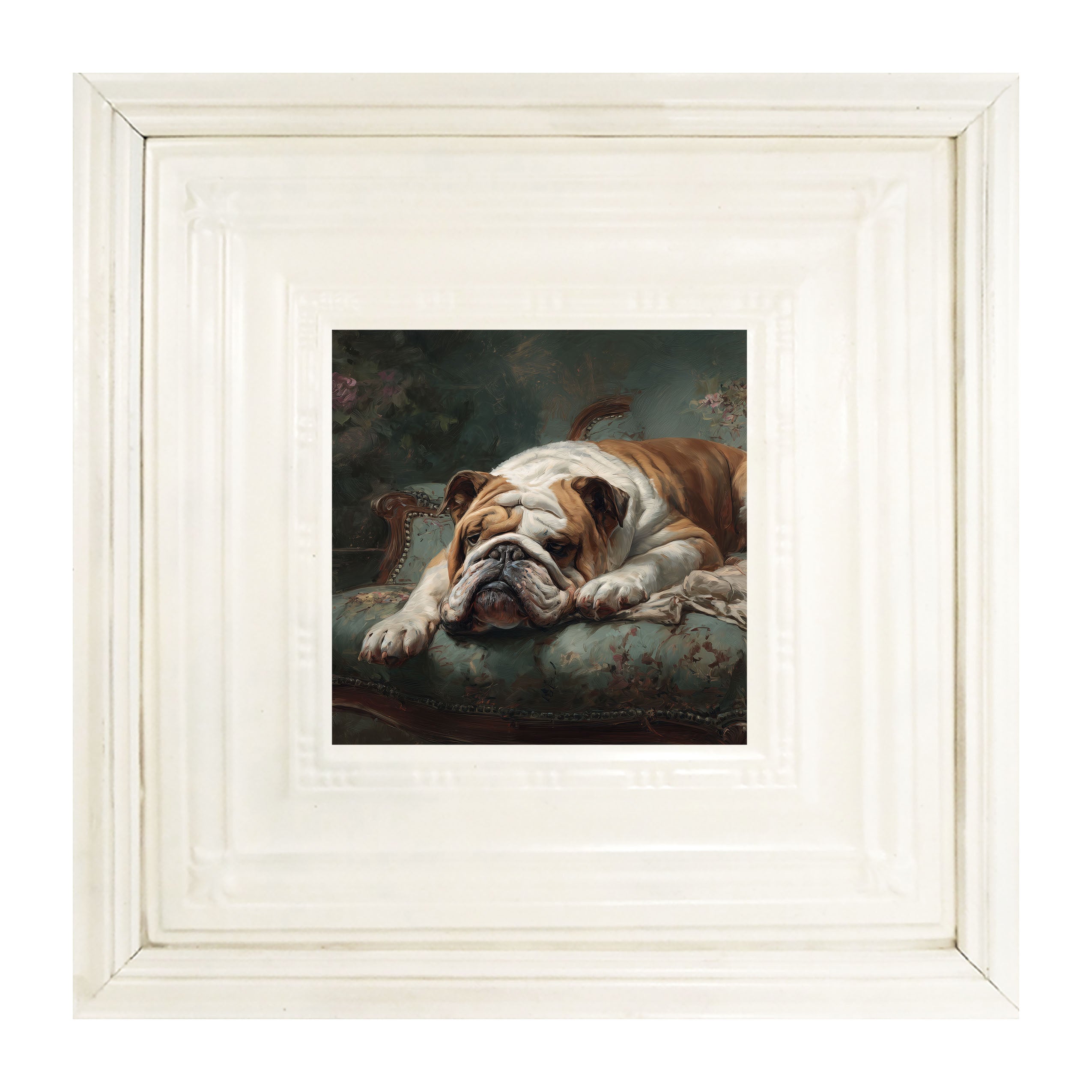 Armchair with Bulldog