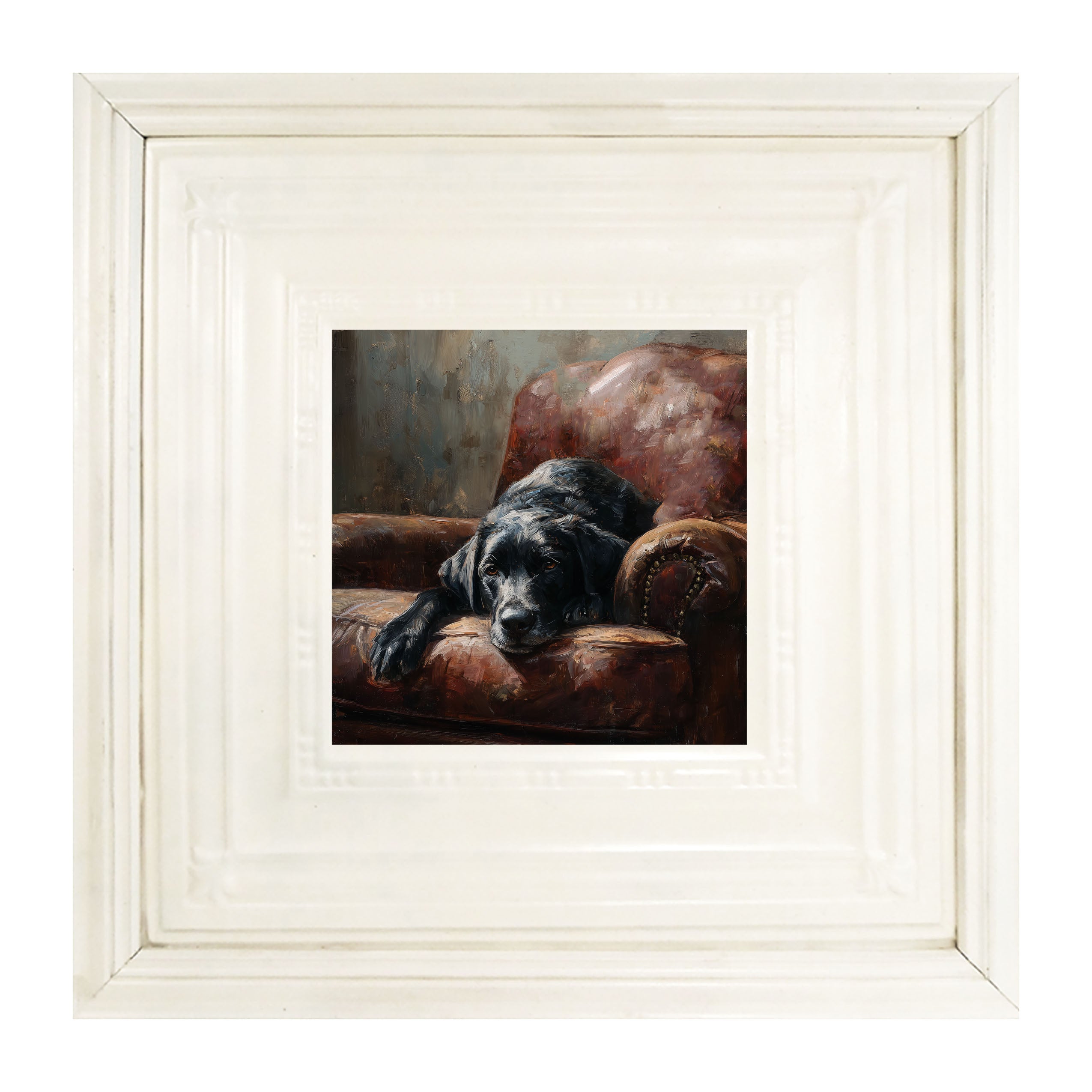 Armchair with Black Lab