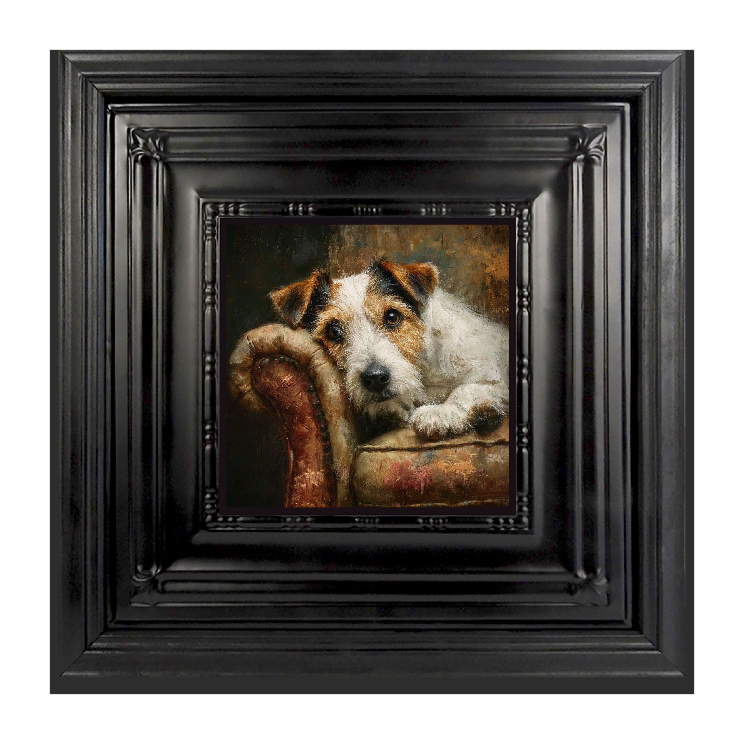 Armchair with Jack Russell