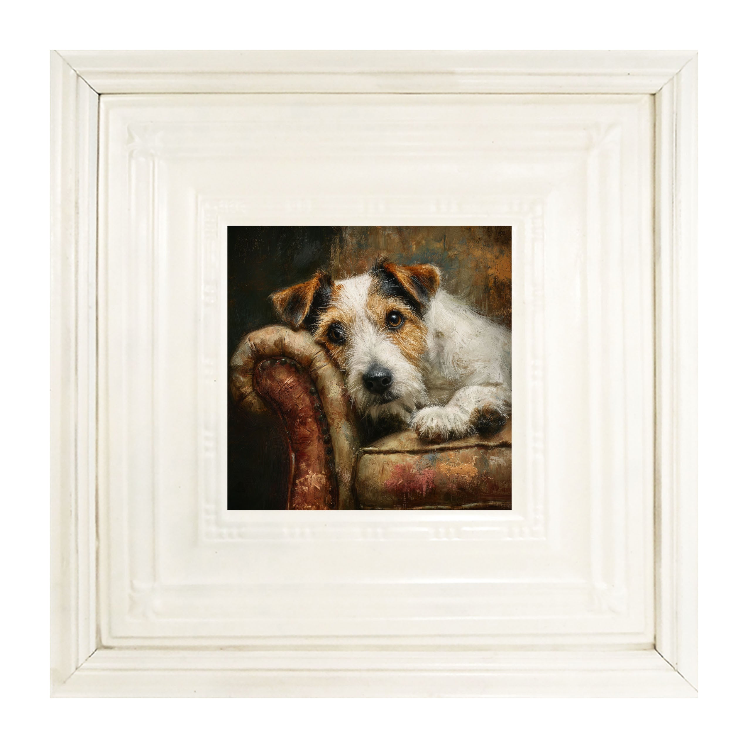 Armchair with Jack Russell