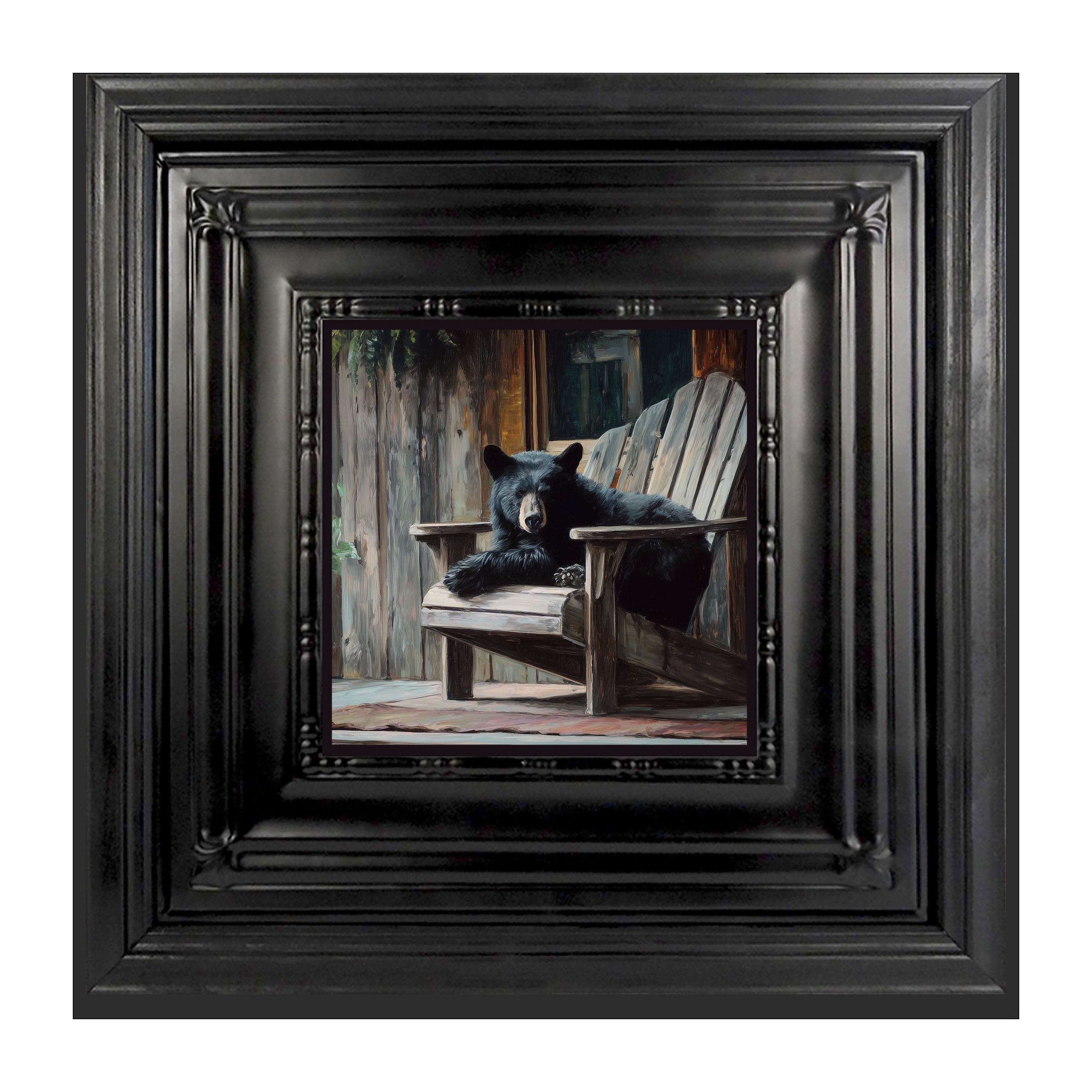 Adirondack Chair with Black Bear