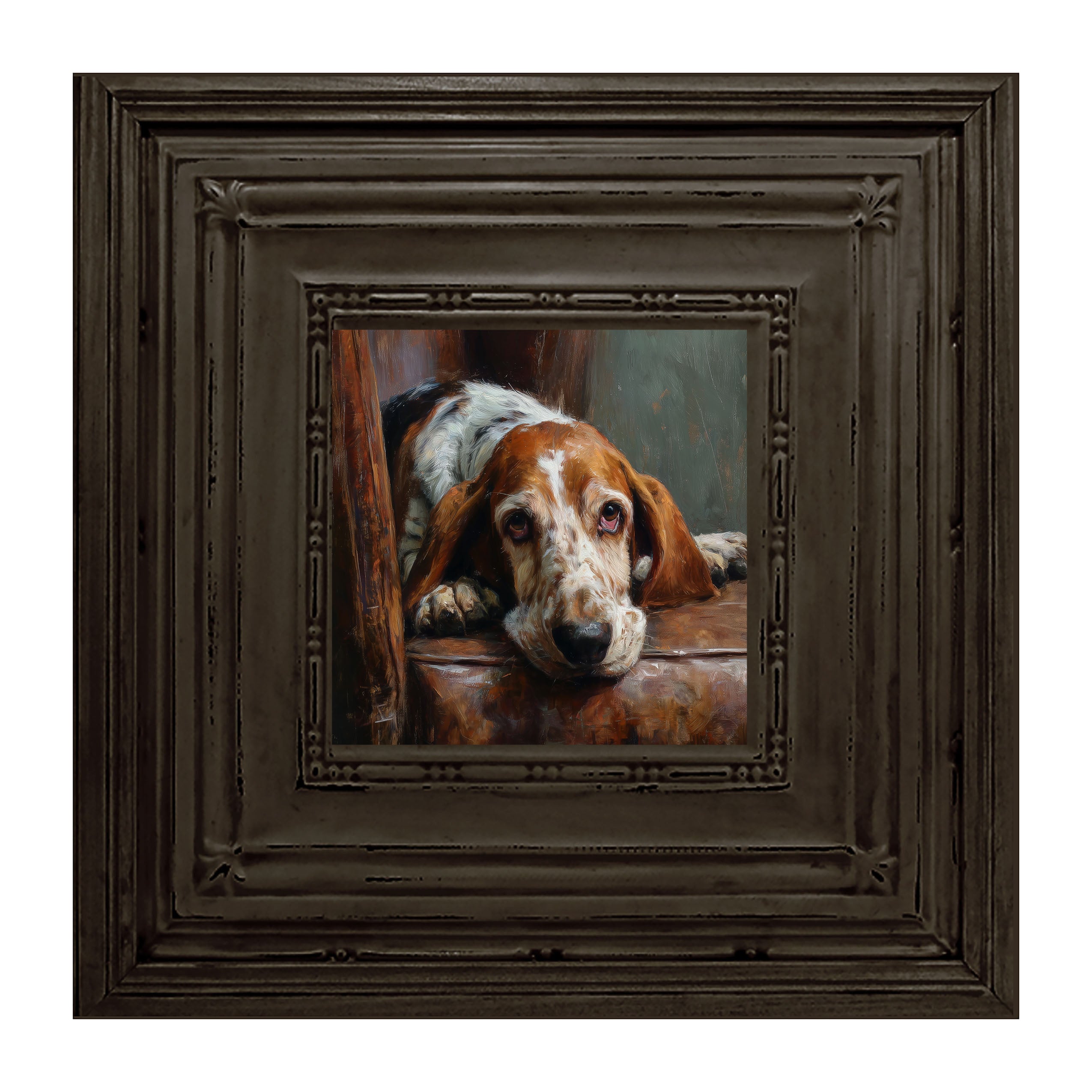 Armchair with Basset Hound