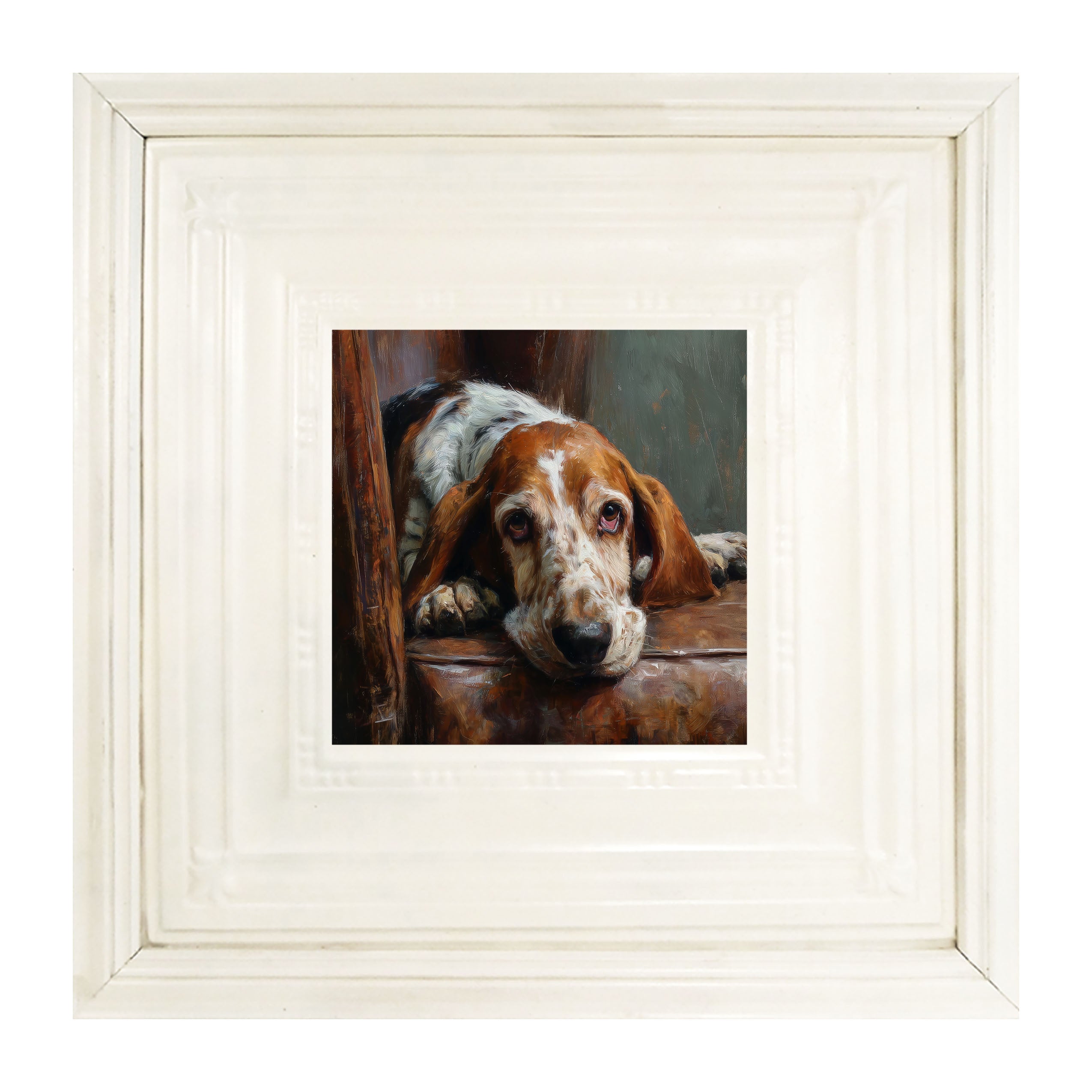 Armchair with Basset Hound