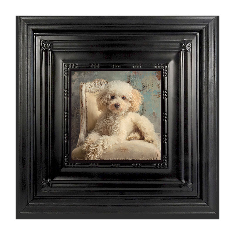 Armchair with Toy Poodle Dog