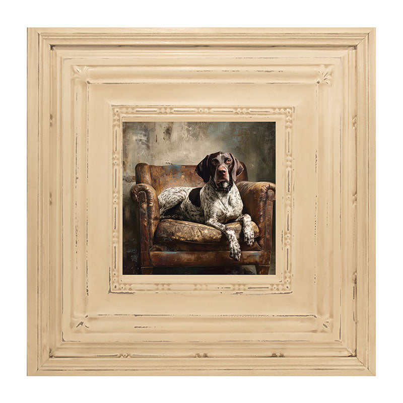 Armchair with American Pointer Dog