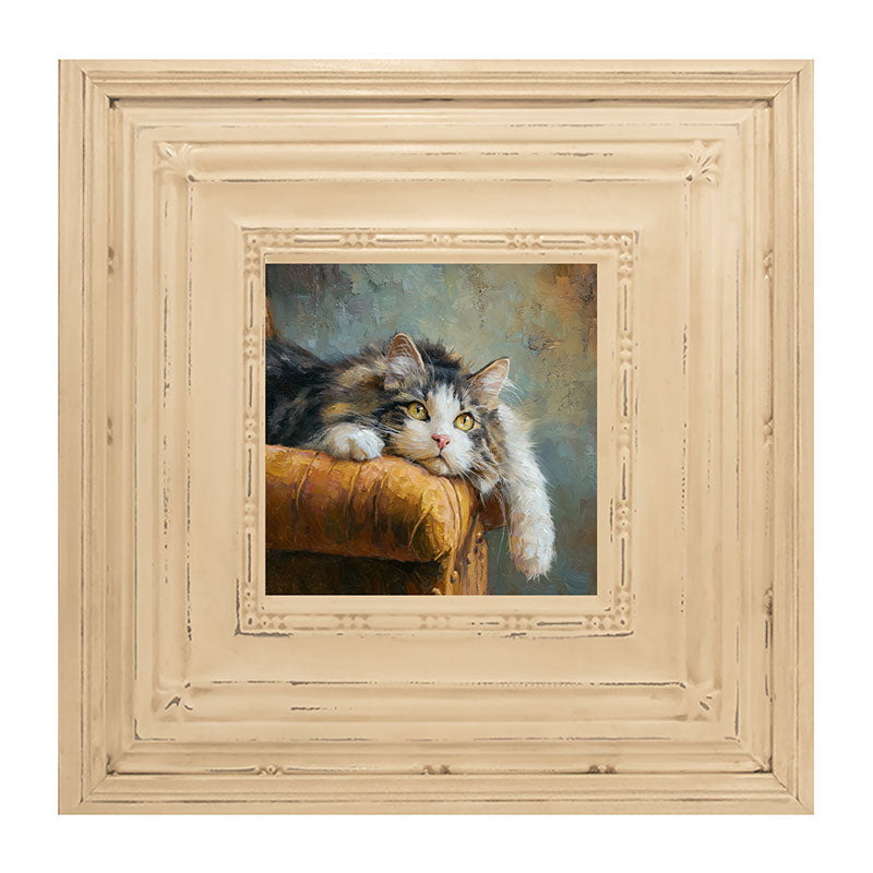 Armchair with Lounging Cat